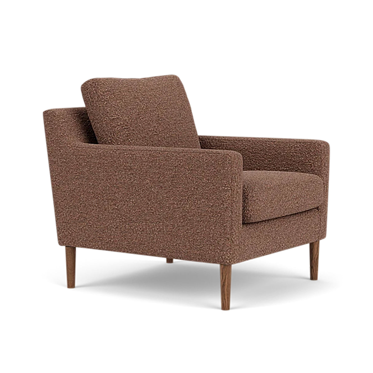Astha Boucle Armchair - Modern Velvet Accent Chair for Living Room, Bedroom & Office - Soft Upholstered Lounge Chair with Solid Wood Legs - Stylish Home Decor for Cozy Reading Nook & Relaxation