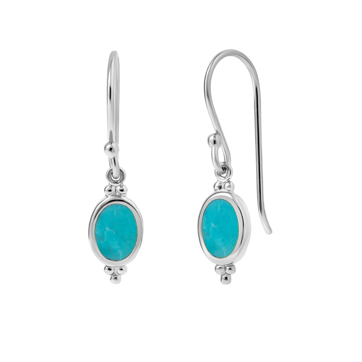 Moon Song Turquoise Earrings – Handmade Sterling Silver Dangle Earrings for Women | Boho Chic Jewelry Gift for Birthday, Wedding & Everyday Wear