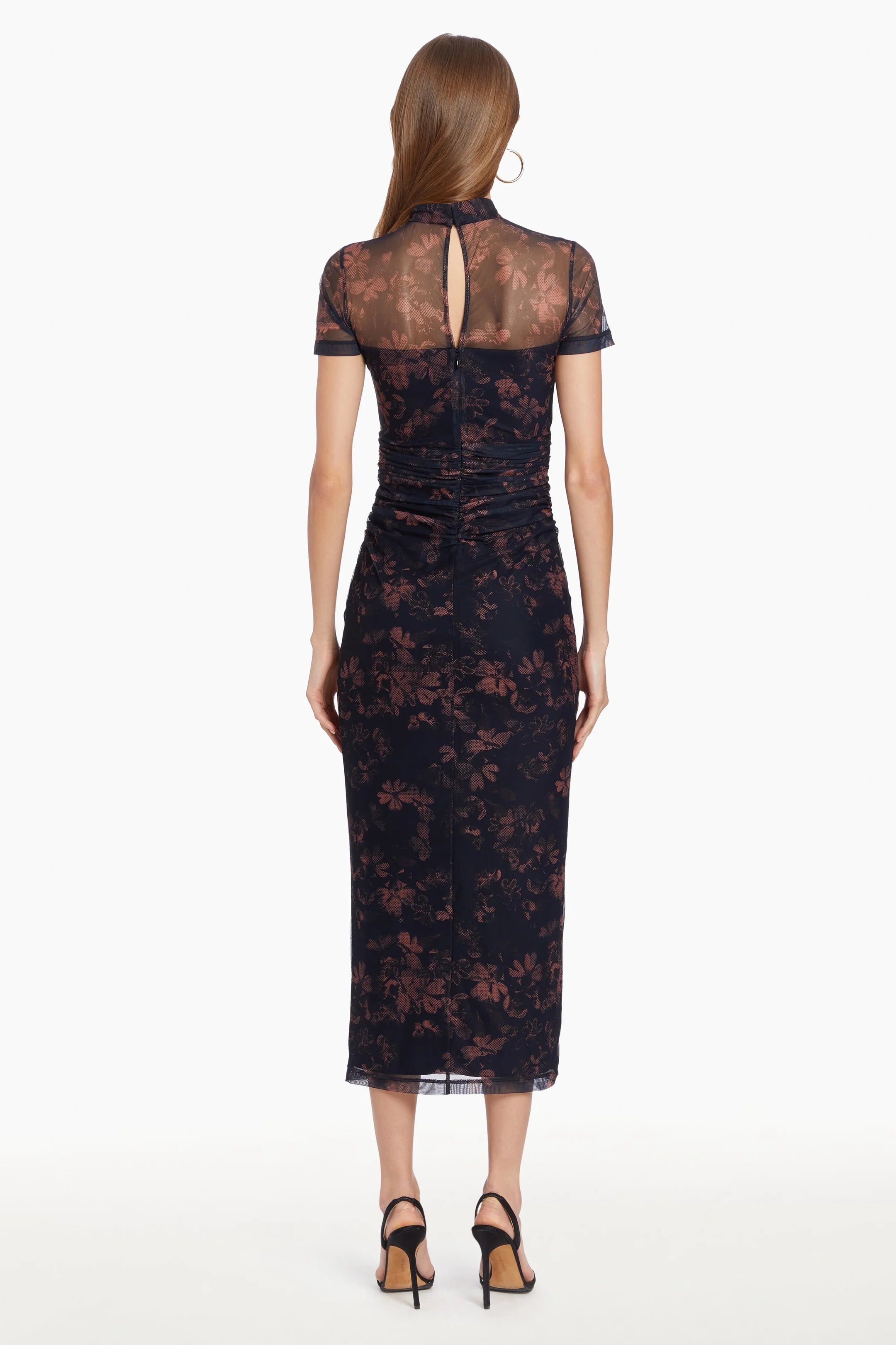 Dominique Dress - Elegant Harvest Print Floral Maxi Dress for Women | Perfect for Fall Weddings, Parties & Special Occasions