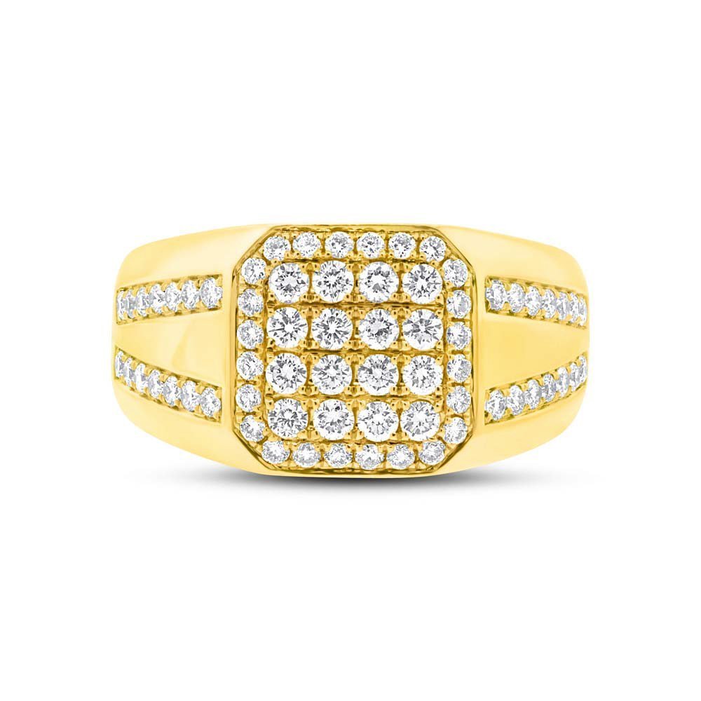 14KT Gold 1.15 CTW Diamond Men's Fashion Ring - Perfect for Weddings, Anniversaries & Special Occasions
