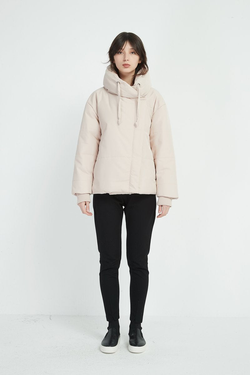 Big Collar Jacket in Blush Pink - Stylish Women's Outerwear for Fall & Winter Fashion | Perfect for Office, Dating & Casual Outings