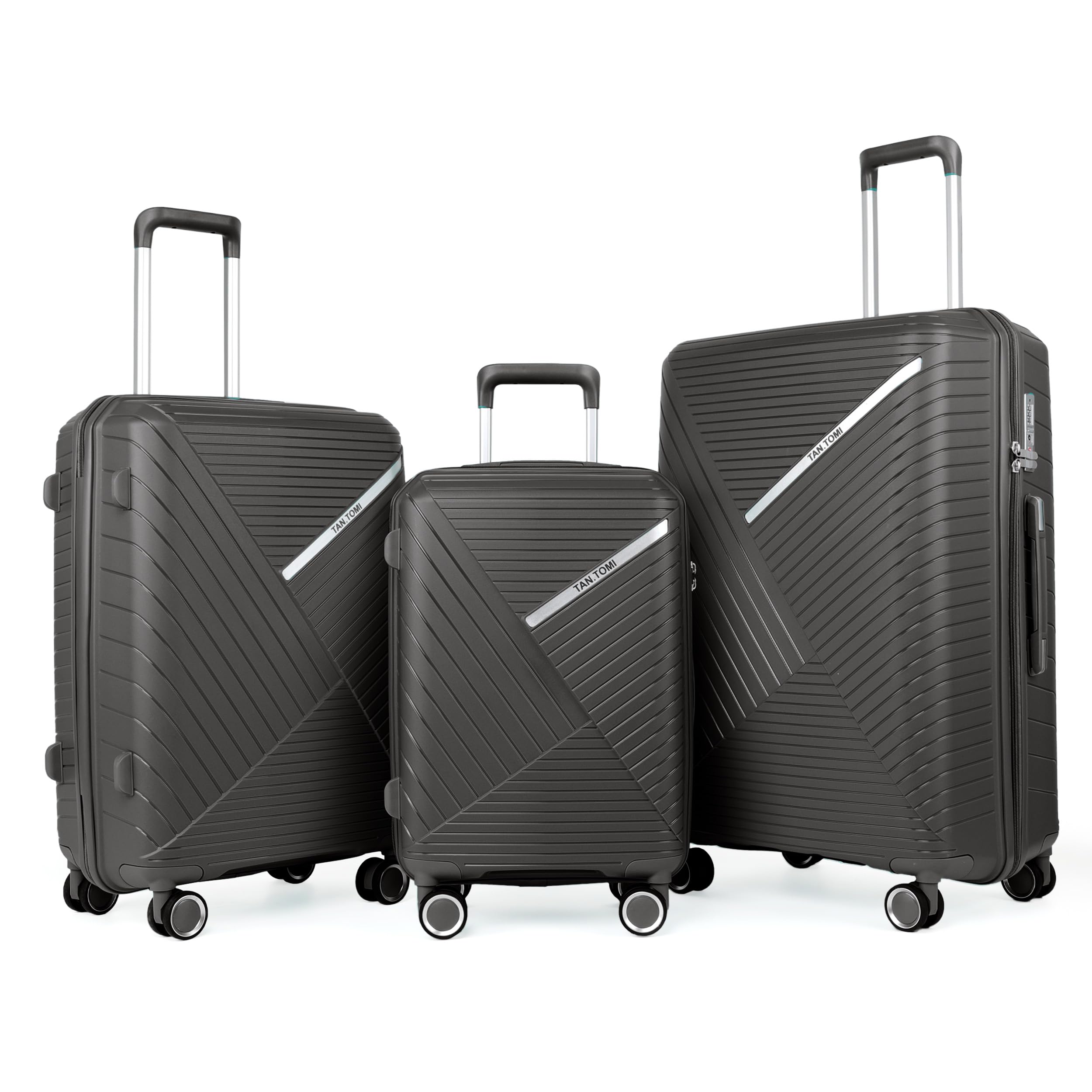 TAN.TOMI 3-Piece Hardshell Luggage Set with TSA Lock, Spinner Wheels & Lightweight Design - Perfect for Travel, Business Trips & Vacation Packing