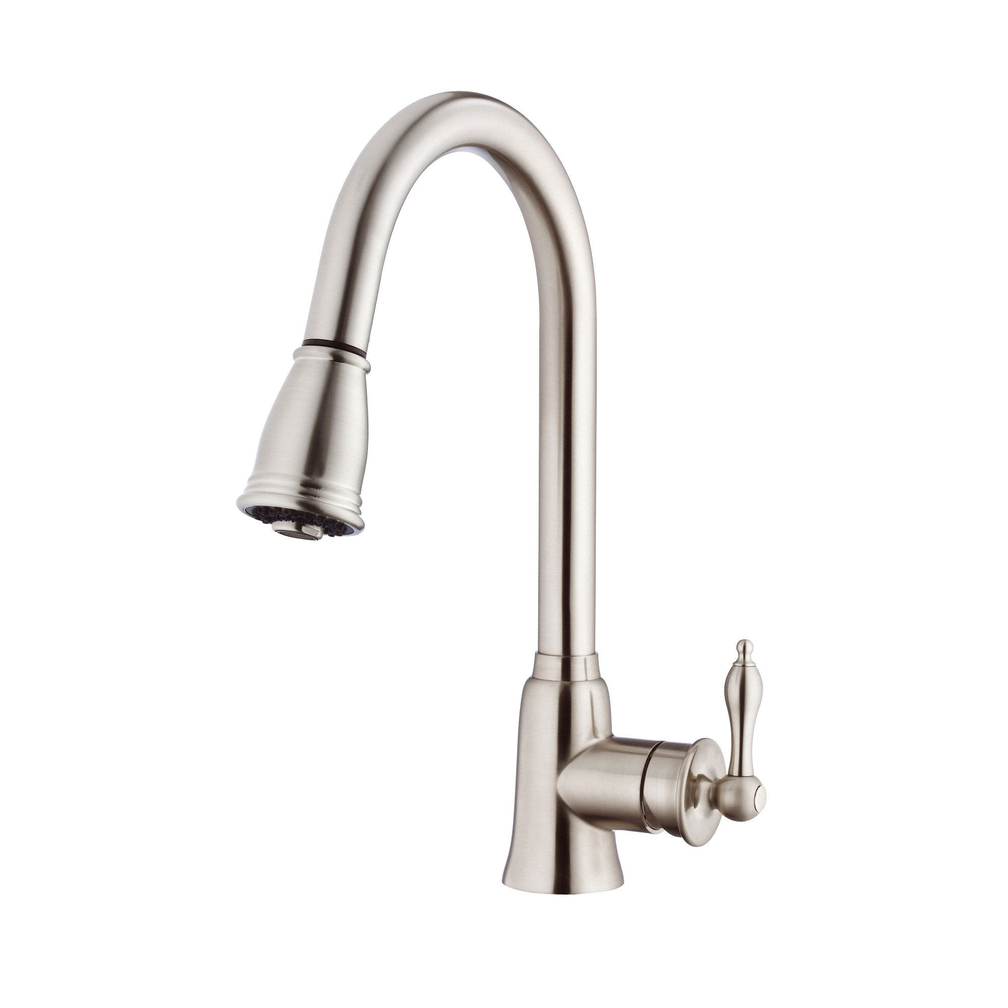 Danze Prince Stainless Steel Single Handle High Arc Pull Out Spray Kitchen Faetucet with 360° Swivel Spout - Perfect for Modern Kitchens, Washing Dishes & Filling Large Pots