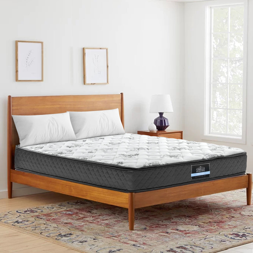 Rocco Bonnell 24cm Thick Spring Mattress - Double Size Bed for Comfortable Sleep | Perfect for Guest Rooms, Dorms & Apartments