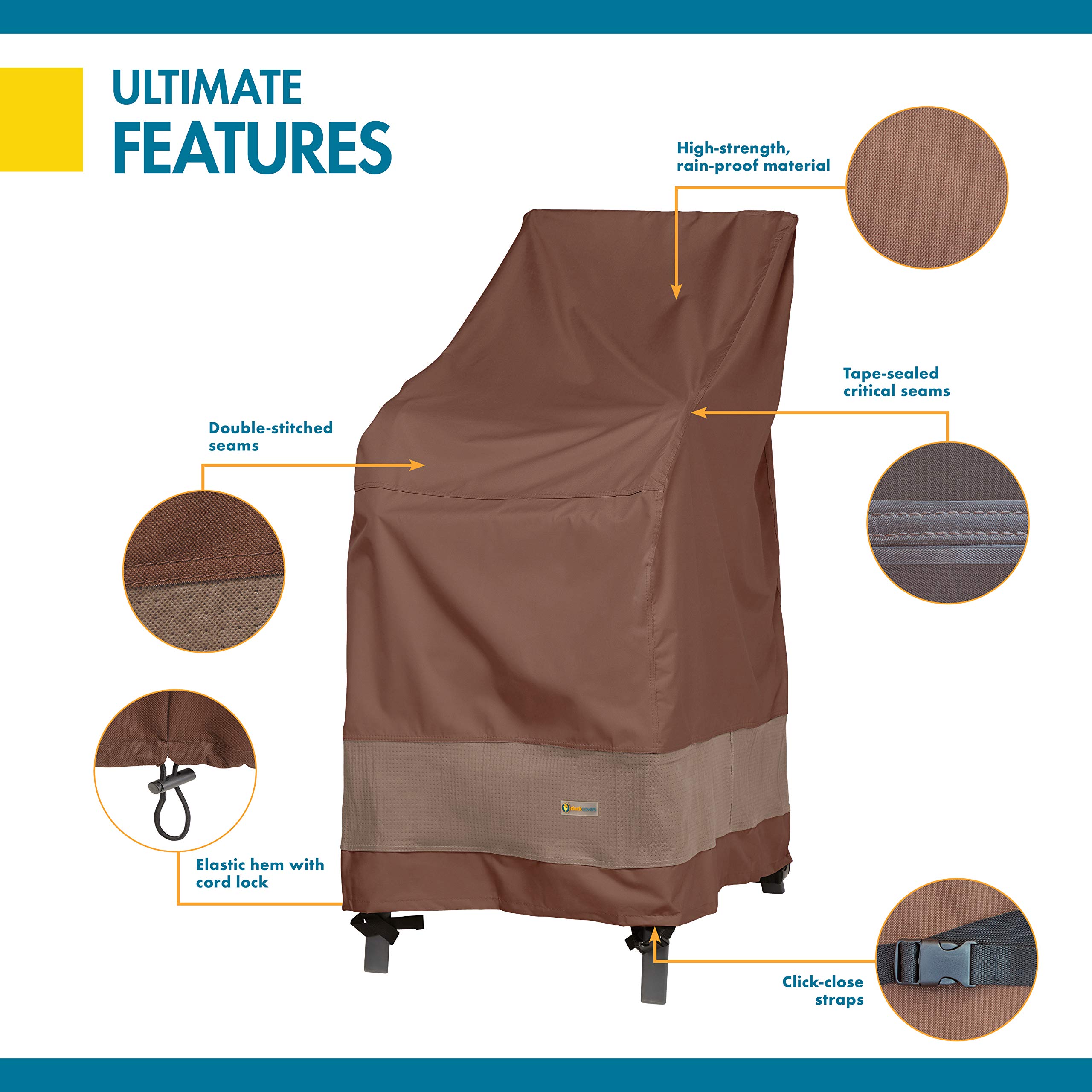 **Duck Covers Ultimate Waterproof 28 Inch Stackable Patio Chair Cover – Heavy Duty Outdoor Furniture Protector for Rain, Snow & UV – Perfect for Patio, Deck & Garden Use**