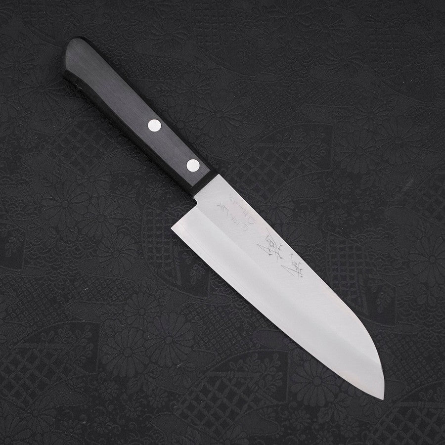 Premium Santoku Knife 140mm - VG-1 Stainless Steel Blade with Polished Finish & Ergonomic Black Handle - Perfect for Slicing, Dicing, and Chopping Vegetables, Meat, and Fish in Home Kitchens
