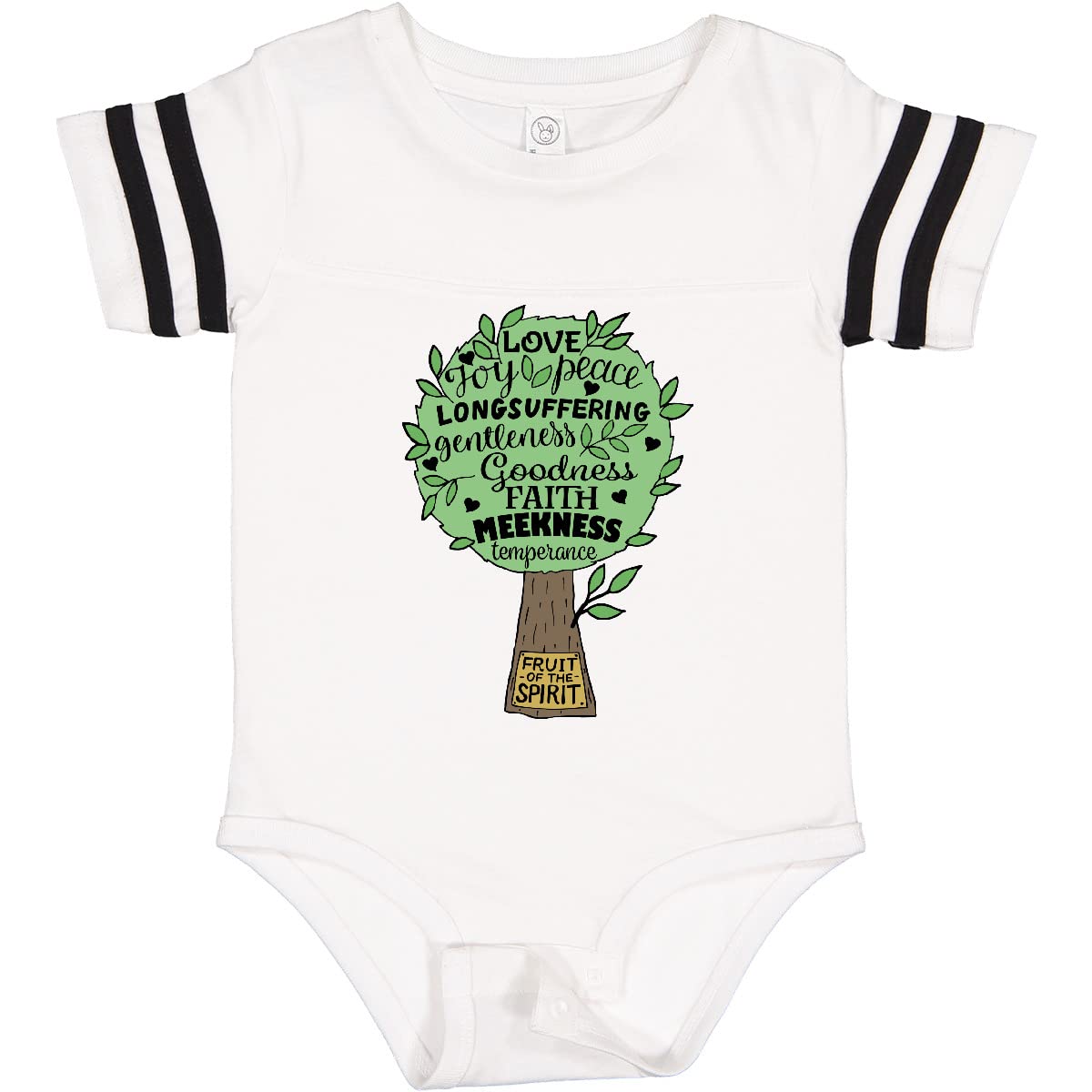 Fruit of The Spirit Bible Quote Baby Bodysuit - Christian Infant Onesie with Inspirational Scripture - Perfect for Baptism, Church & Family Photos