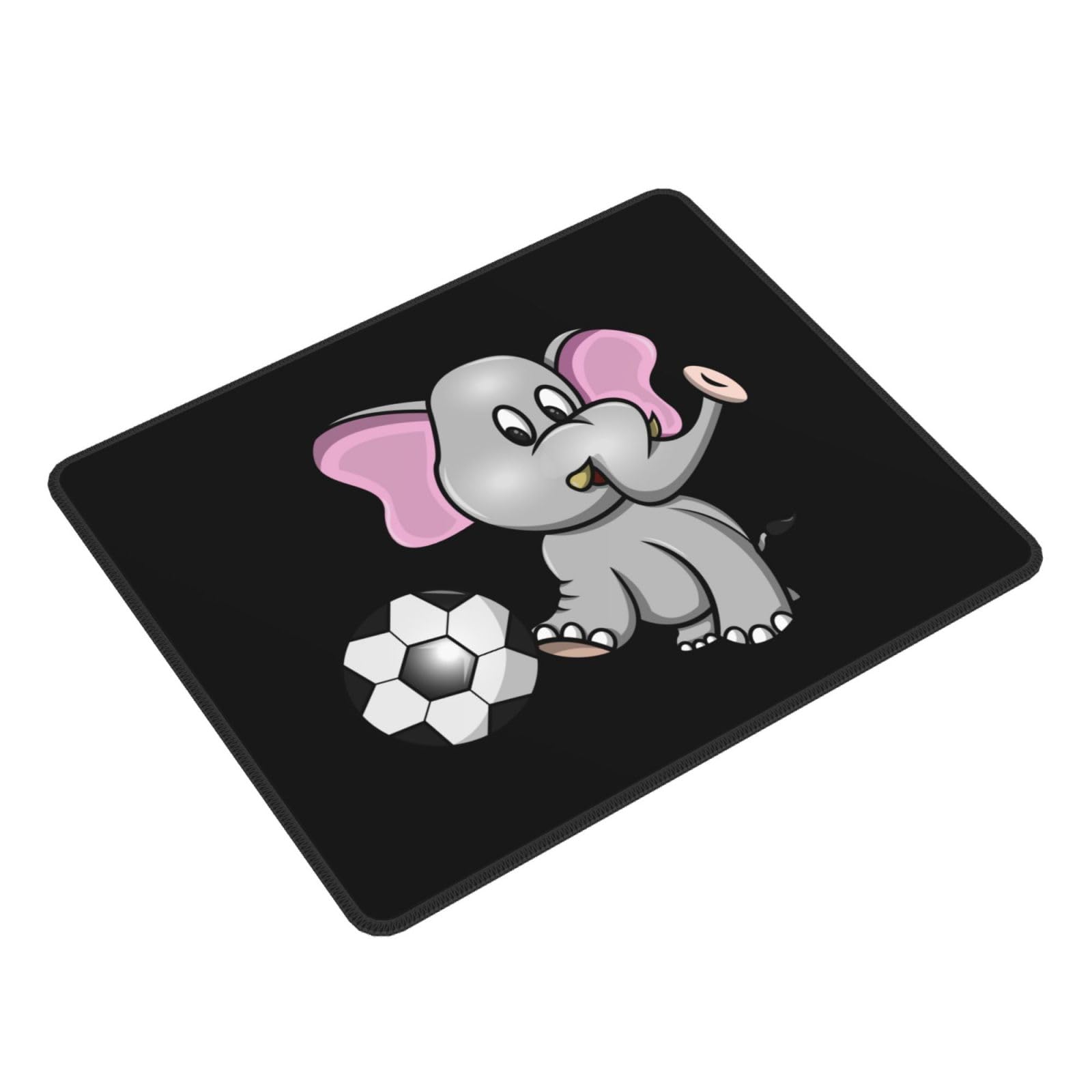 SIYTUAU Cute Elephants Playing Soccer Mouse Pad - Waterproof Non-Slip Rubber Gaming Mousepad (10x12 inches) for Office, Laptop & PC Use - Perfect Gift for Gamers & Football Fans