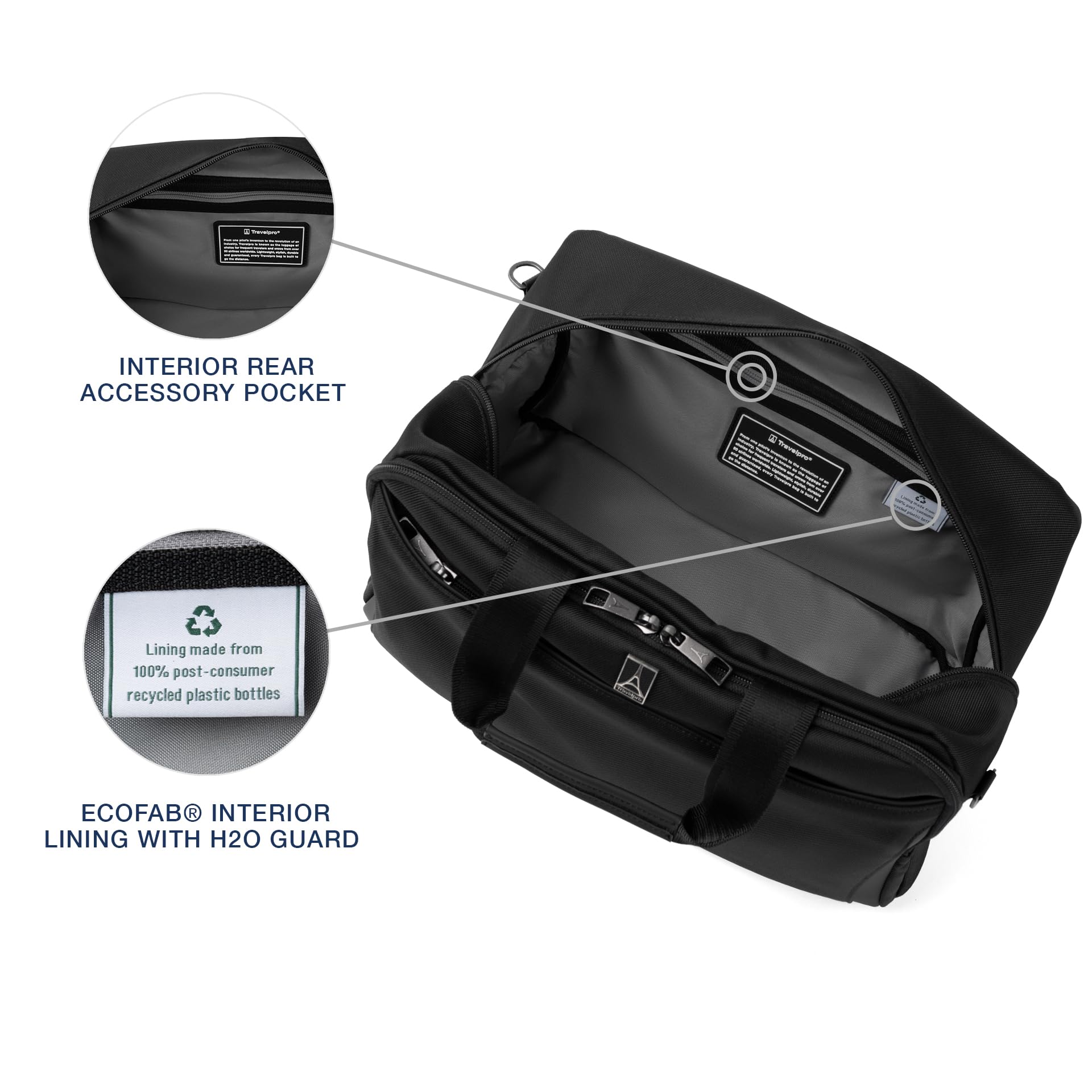Travelpro Crew Classic Lightweight Softside Underseat Luggage & Travel Tote Bag for Men & Women - Black | Perfect Carry-On for Business Trips & Weekend Getaways