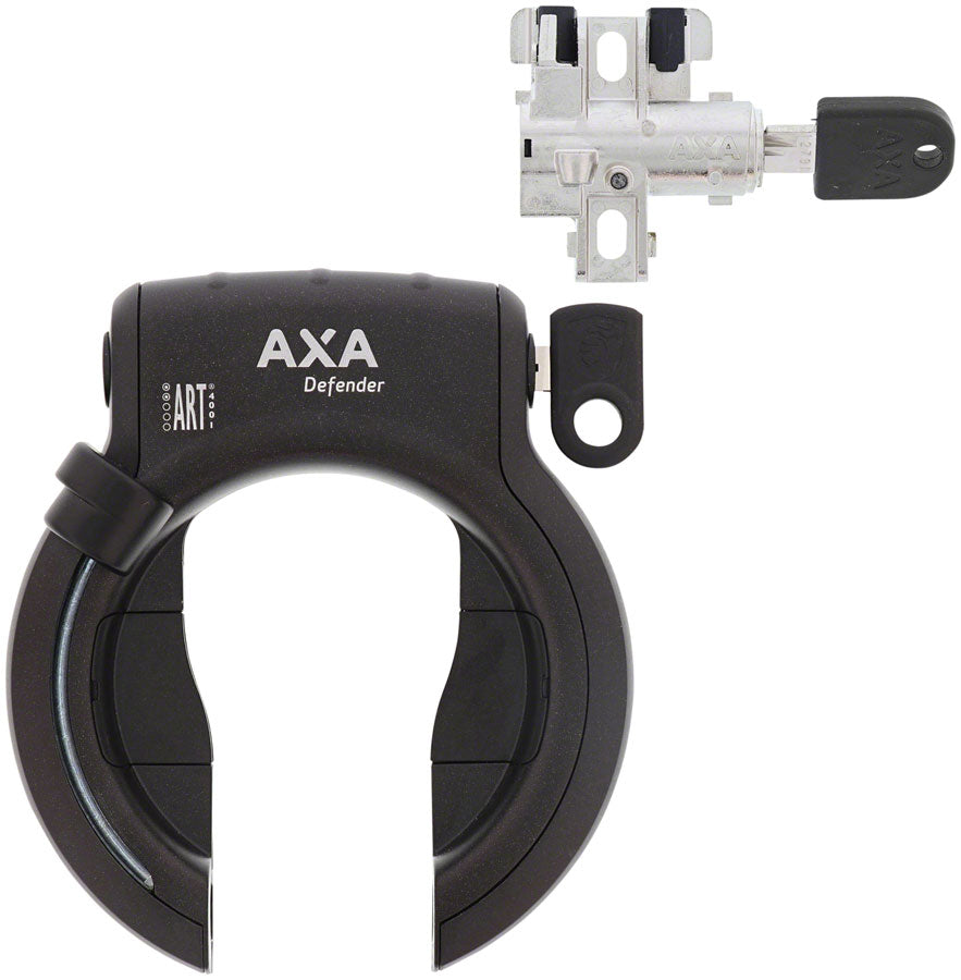 AXA Defender Ring Lock with Bosch Battery Pack - Secure Tube Style Foldable Key for Bikes, Scooters, and Motorcycles - Perfect for Urban Commuting and Outdoor Adventures