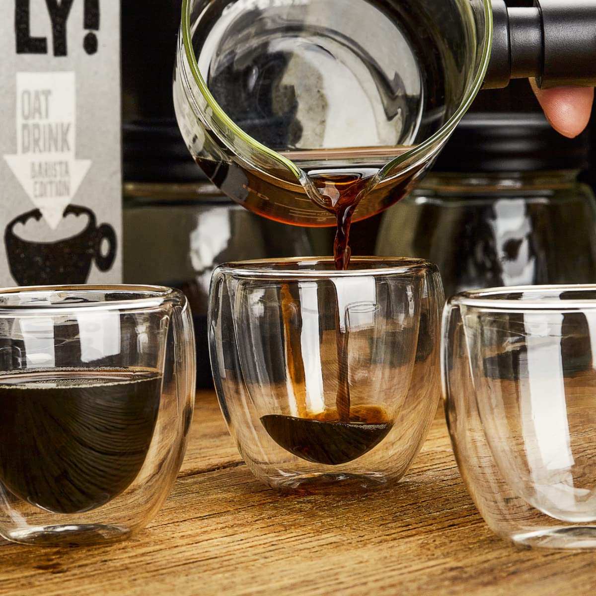 Premium Double Walled Espresso Cups Set of 6 - 2.8oz Insulated Borosilicate Glassware for Hot & Cold Drinks - Perfect for Coffee, Tea, Whisky, Vodka & Cocktails - Ideal for Home, Office & Cafe Use