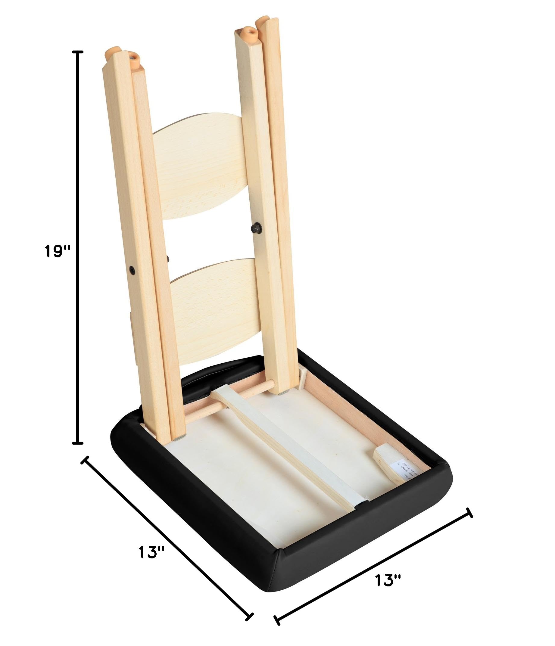 Portable Folding Wooden Massage Stool - Lightweight Foldable Tattoo Chair & Mobile Seat for Therapists, Artists & Home Use - Easy to Carry for Travel & Salon Services