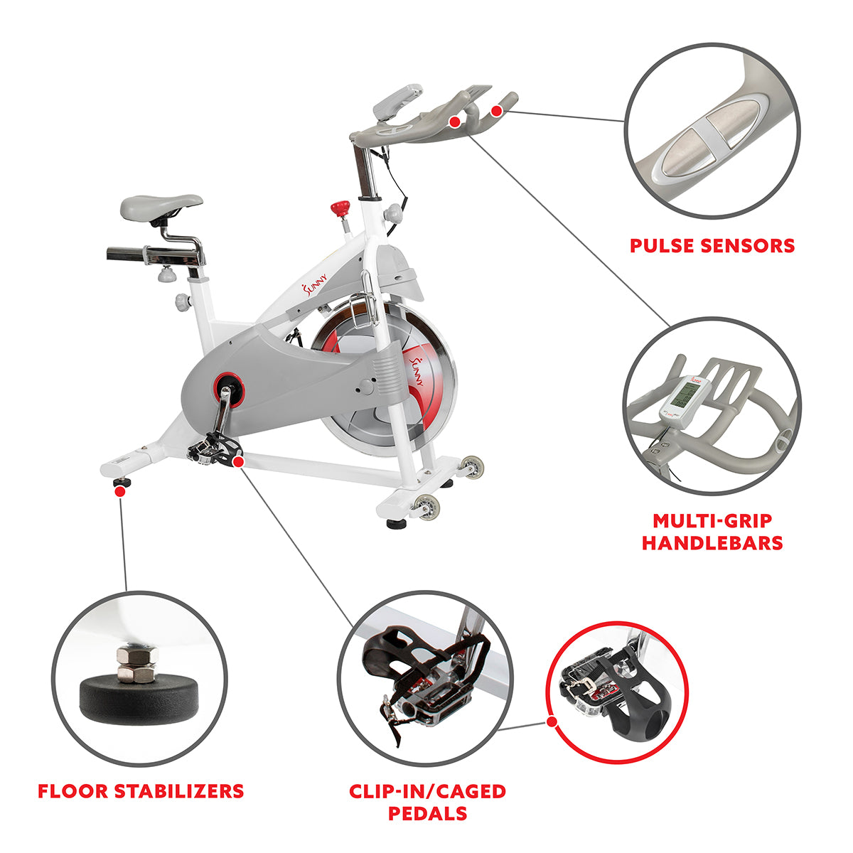 Premium Magnetic Belt Drive Indoor Cycling Bike - Quiet & Smooth Home Exercise Bike for Cardio & Fitness Training - Perfect for Home Gym, Spin Classes & Weight Loss