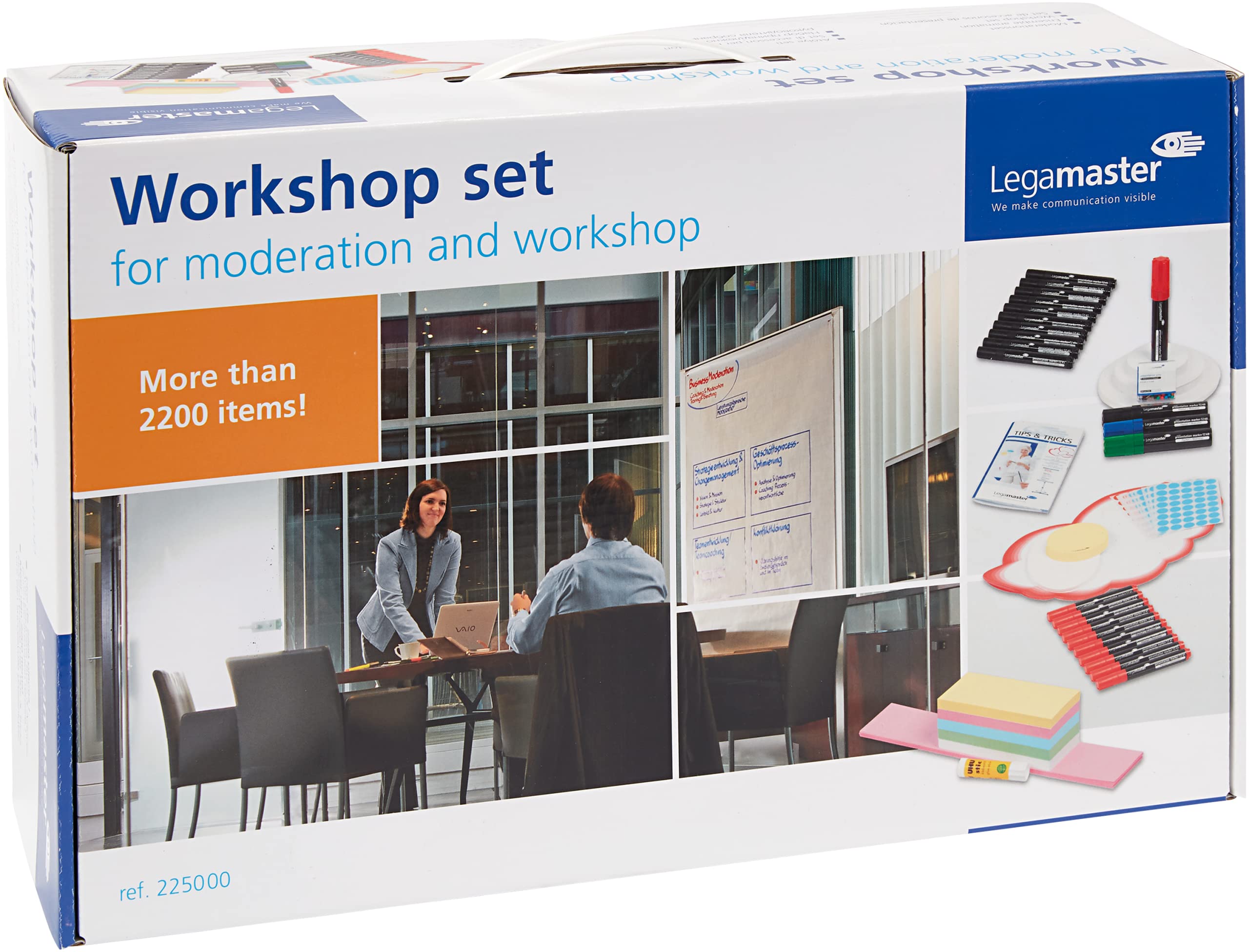 2200-Piece Professional Workshop Set - Includes Presentation Cards, Whiteboard Markers, Moderation Cards & More | Perfect for Team Building, Training Sessions & Business Meetings