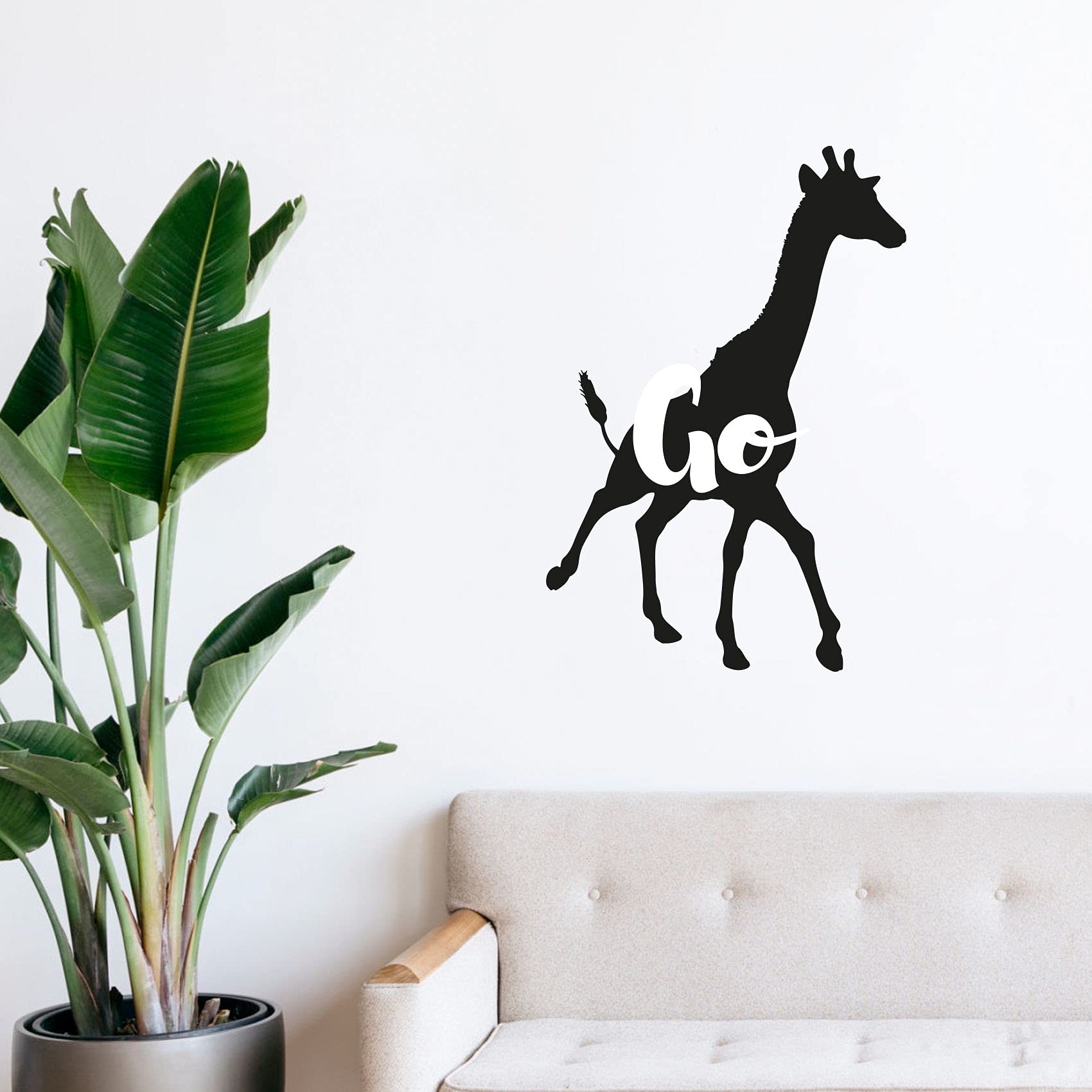 Giraffe Wall Decal - Beautiful Animal Silhouette Vinyl Wall Art Sticker for Nursery, Kids Room & Home Decor (10x8 Inch) - Perfect for Baby Rooms, Playrooms & Study Spaces
