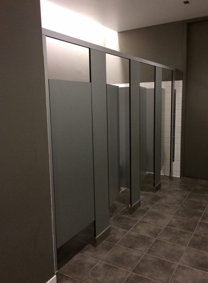 Bobrick Black Core Phenolic Toilet Partition - Durable & Waterproof Restroom Stall Divider for Commercial & Public Bathrooms