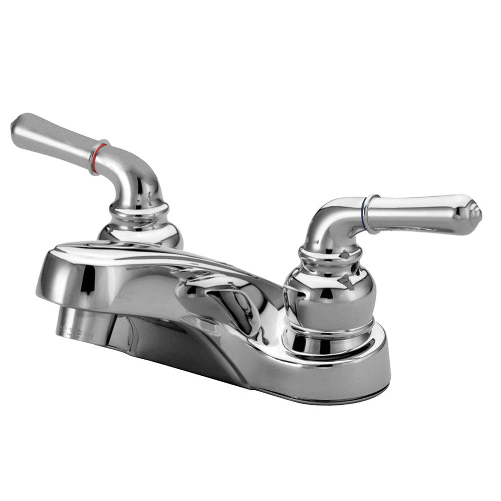 Kingston Brass KB258LP 4-Inch Centerset Bathroom Faucet - Chrome Finish, Single Handle, Water-Saving Design for Bathroom Sink - Perfect for Modern Homes, Guest Bathrooms & Powder Rooms