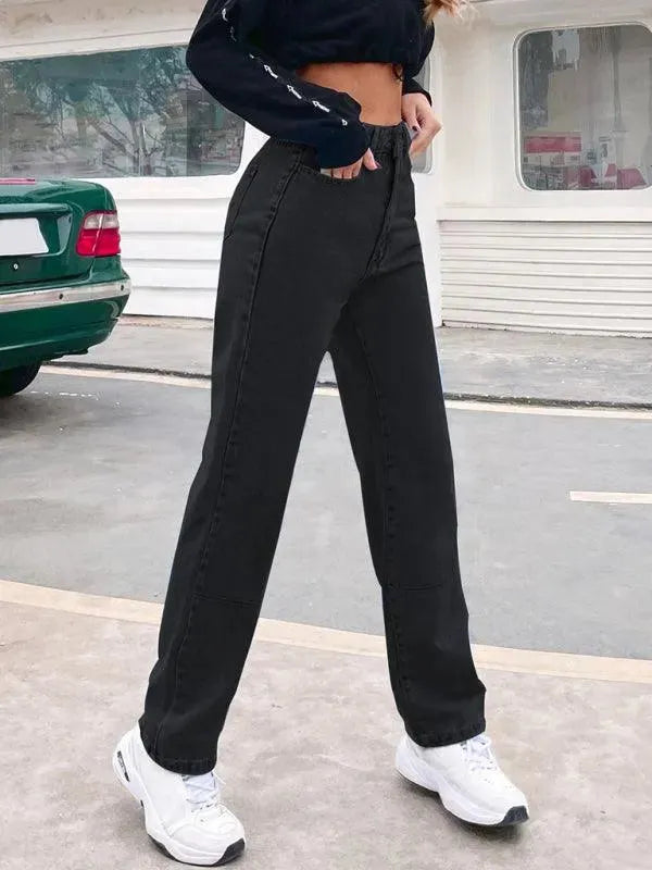 Best Women's High Waist Straight Leg Denim Jeans - Comfortable & Stylish for Casual Wear, Office, and Everyday Outfits