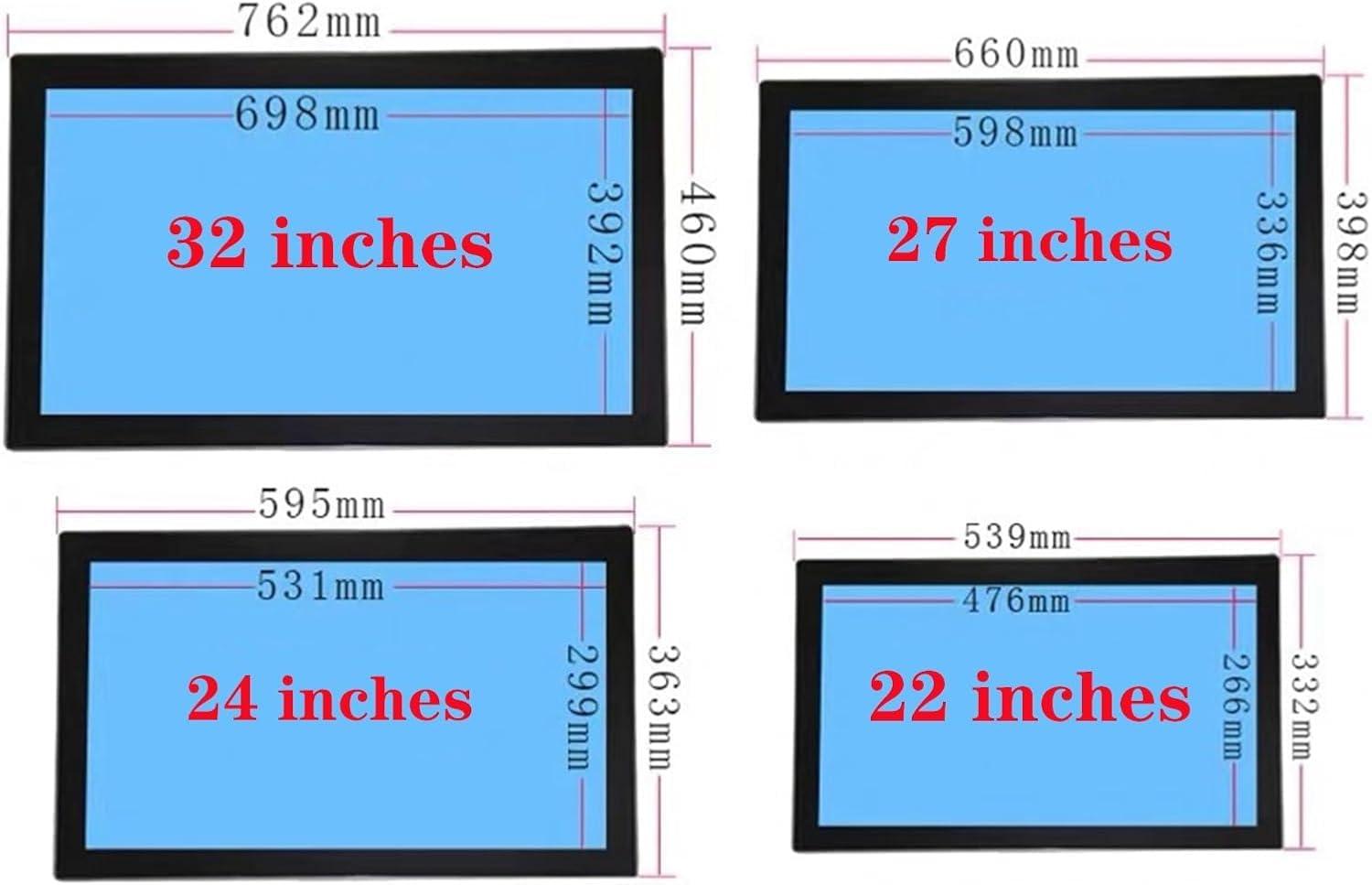 24-inch 27-inch 32-inch Digital Photo Frame with Motion Sensor - IPS HD Touchscreen Display, Wall Mountable, Remote Control - Perfect for Home, Office & Gift Giving (White, 24-inch)