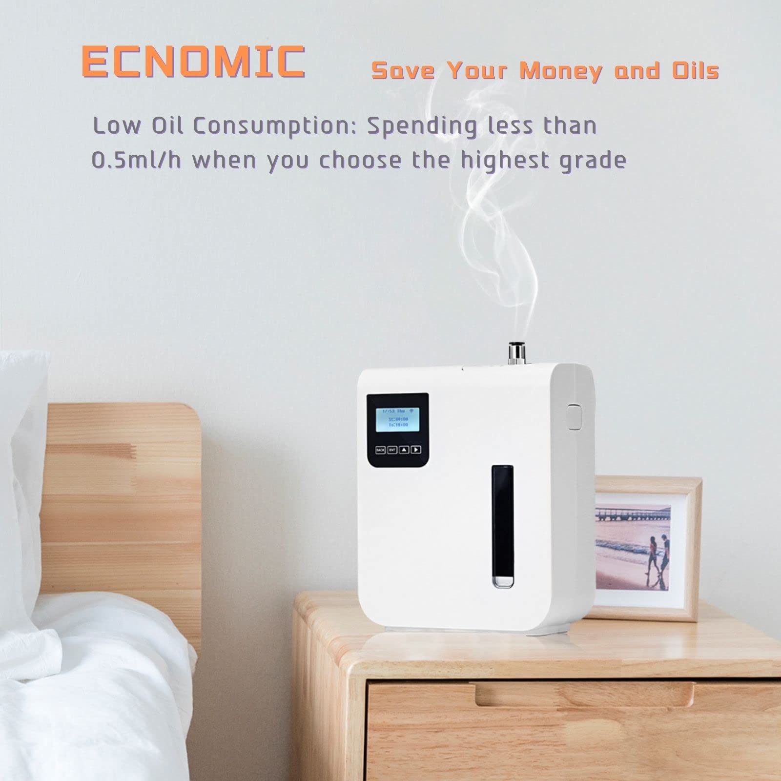 Smart Scent Air Machine for Home - 300ml Waterless Essential Oil Diffuser with Cold Air Diffusion Technology, HVAC Scent Diffuser for Large Rooms up to 1500 Sq.Ft | Aromatherapy, Office, Bedroom & Living Room Freshener