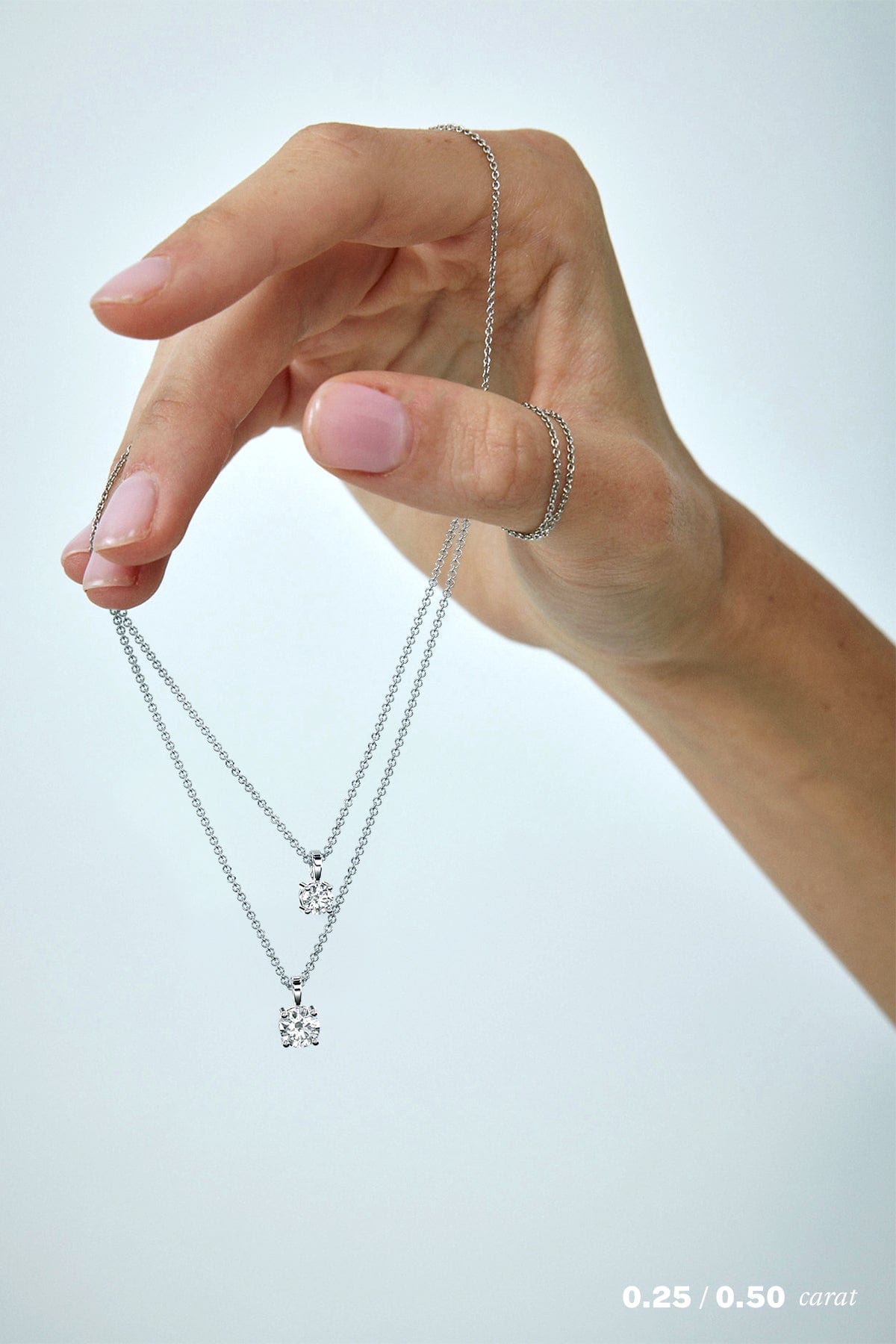 1/4 Carat Round Diamond Pendant Necklace - 14K Gold Solitaire Pendant for Women - Perfect for Anniversary, Wedding & Valentine's Day Gifts