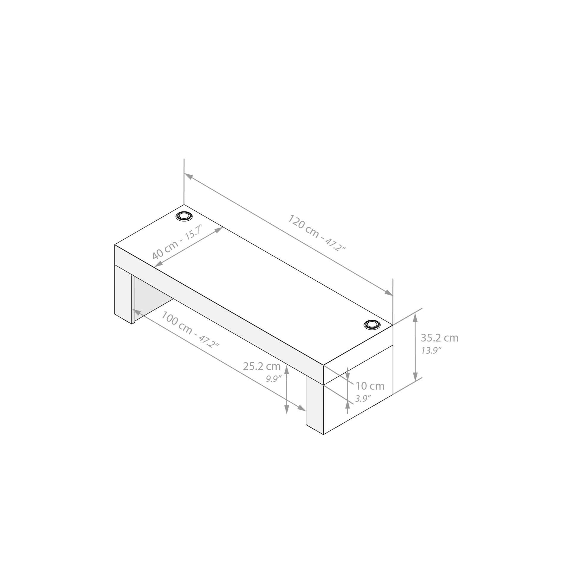 Evolution TV Stand 120x40 with Wireless Charger - Modern Concrete Effect Grey TV Console - Made in Italy - Perfect for Living Room & Home Theater Setup
