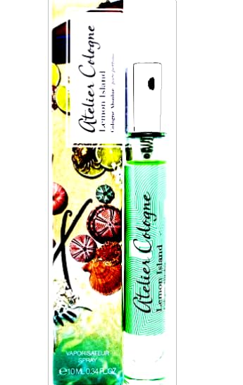 Atelier Cologne Lemon Island Cologne Absolue Spray 0.34 Oz - Fresh Citrus Perfume for Women & Men, Long-Lasting Fragrance for Day & Night Wear, Perfect for Summer & Office Use