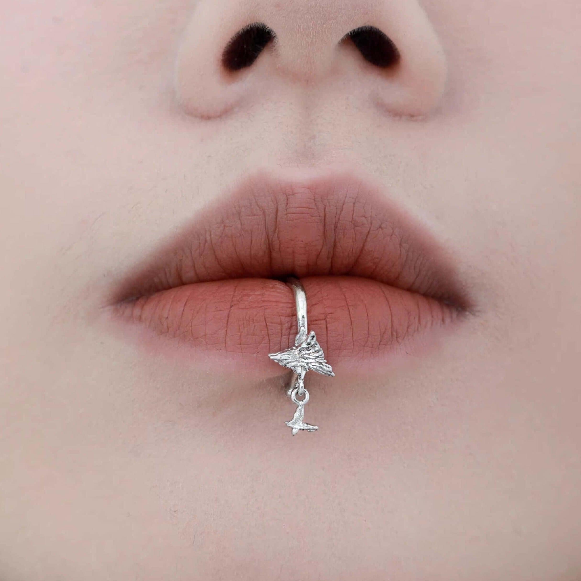 Butterfly Wasteland S925 Sterling Silver Ear Clips & Lip Clips™ - Hypoallergenic Body Jewelry for Piercings, Perfect for Parties, Festivals and Alternative Fashion