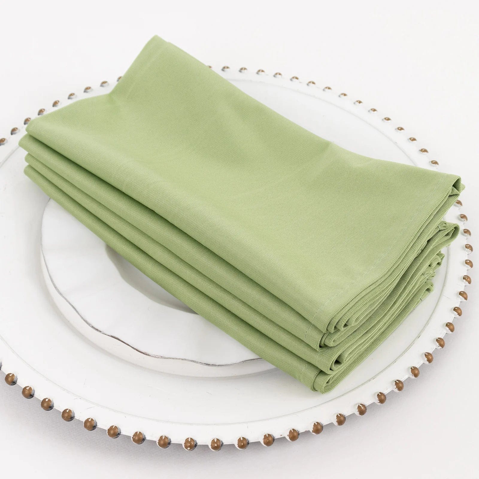5 Premium 20x20 Inch Scuba Polyester Dinner Napkins - Soft & Absorbent for Fine Dining, Weddings & Formal Events