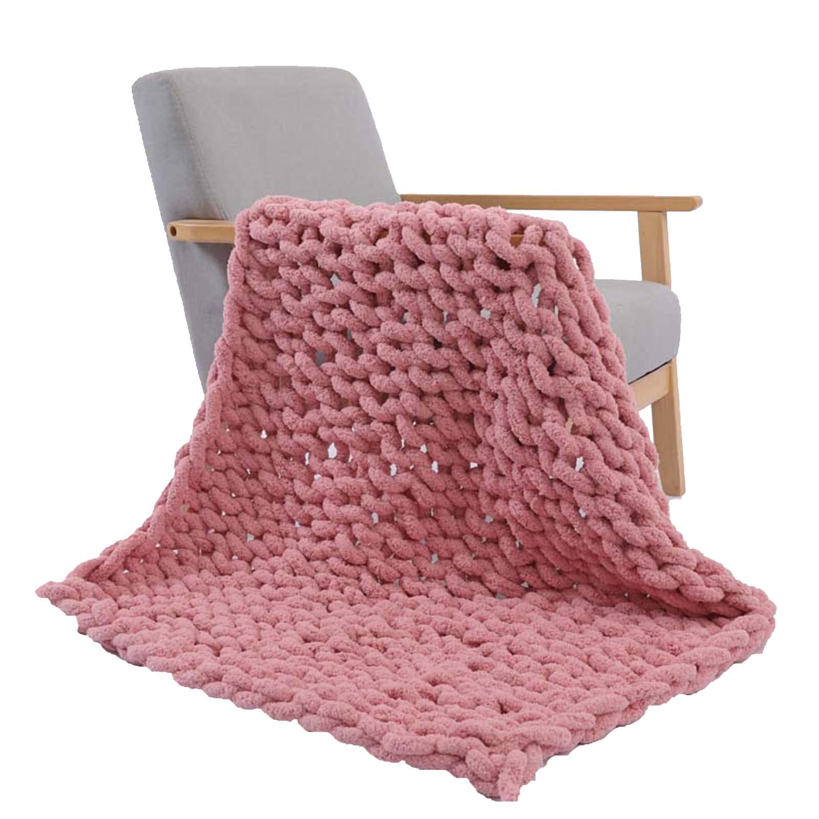 Soft Chunky Knit Throw Blanket 79x79 Inches (200x200cm) - Ultra Cozy & Bulky Blanket for Bed, Sofa, Dorm Room | Perfect for Winter Nights, Movie Time & Home Decor