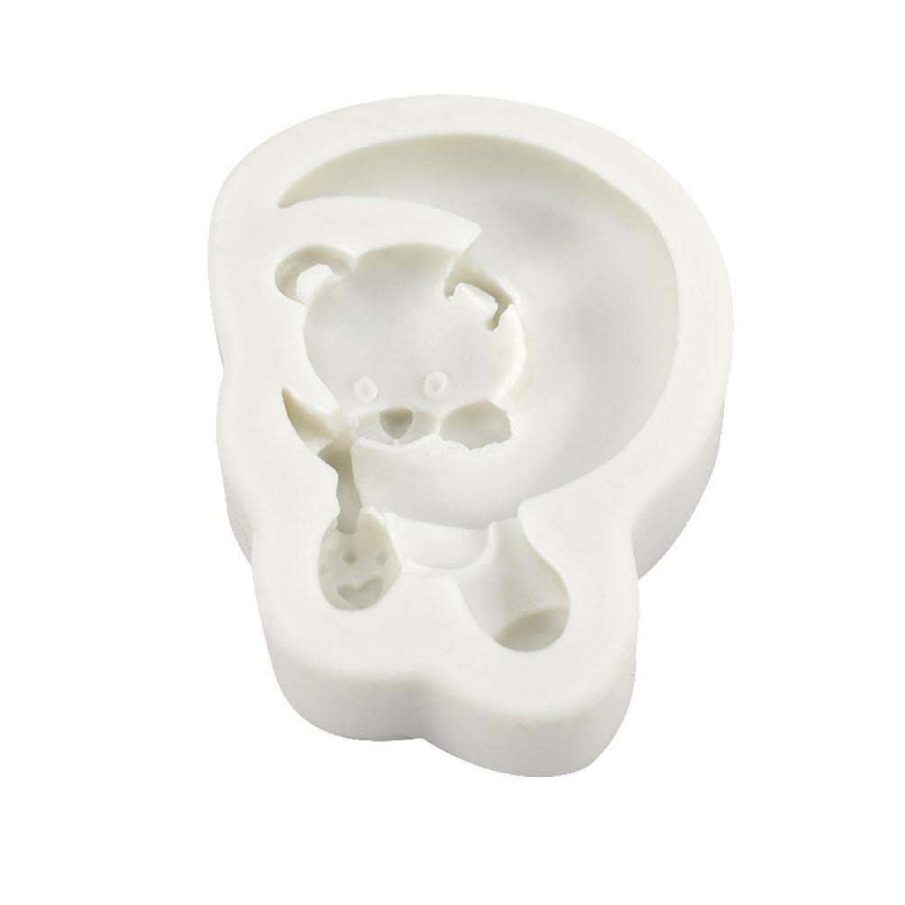 3D Moon Bear Silicone Baking Mold - DIY Chocolate, Cake & Fondant Molds for Baking, Candy Making & Dessert Decor - Perfect for Birthday Parties, Baby Showers & Holiday Treats