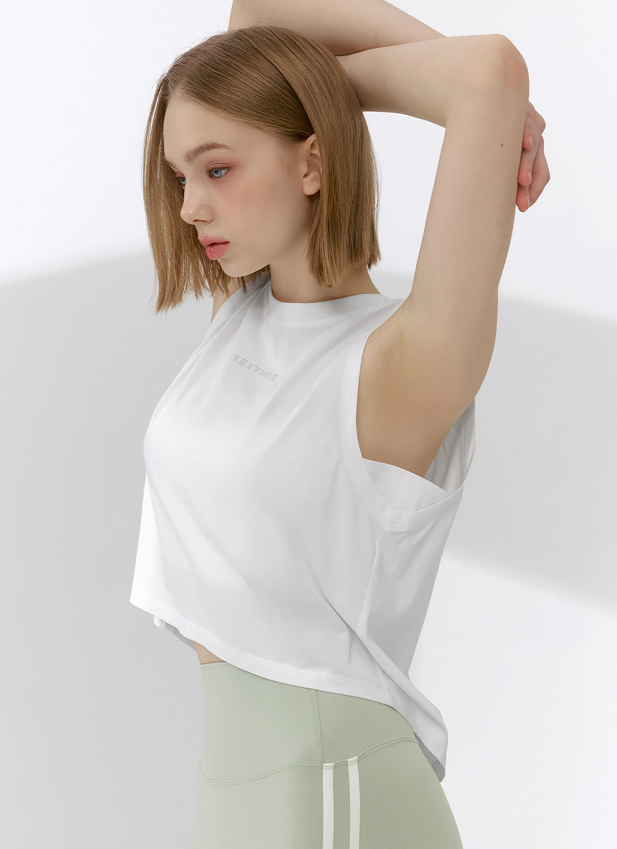 Premium Pima Cotton Back Slit Sleeveless Blouse - Women's Elegant Summer Top for Office, Date Night & Casual Outings