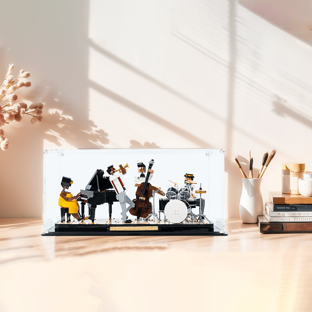 LEGO 21334 Ideas Jazz Quartet Display Case - Premium Acrylic Showcase for LEGO Jazz Band Set - Perfect for Home Decor, Office Display & Collector's Showcase
