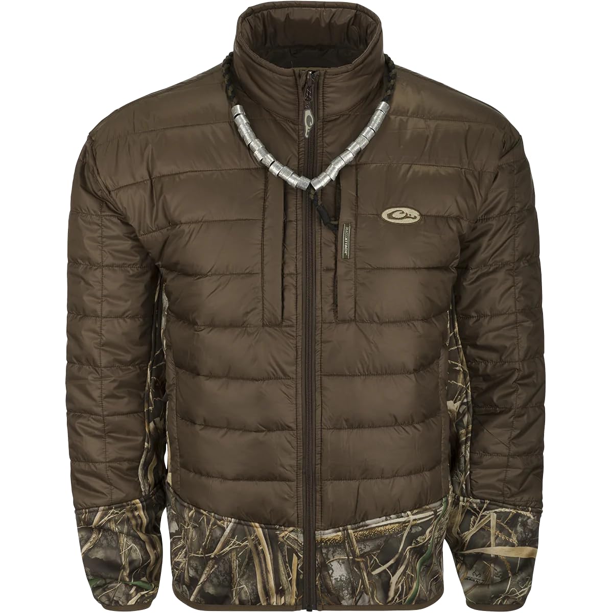 Drake Waterfowl Men's Full Zip Waterproof Hunting Jacket - Windproof Camo Coat for Outdoor Adventures, Duck Hunting & Cold Weather Protection