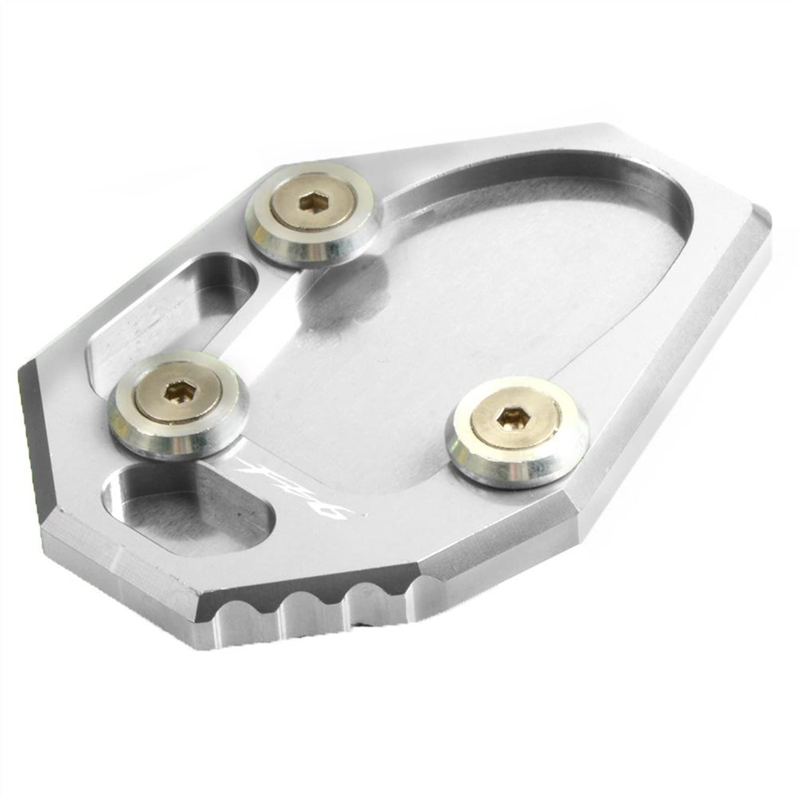 DYKD CNC Motorcycle Kickstand Side Stand Plate Extension Enlarger Pad - Compatible with Yamaha FZ6 FZ6R FZ6-S2 - Heavy Duty Motorcycle Accessories for Parking Stability & Ground Protection