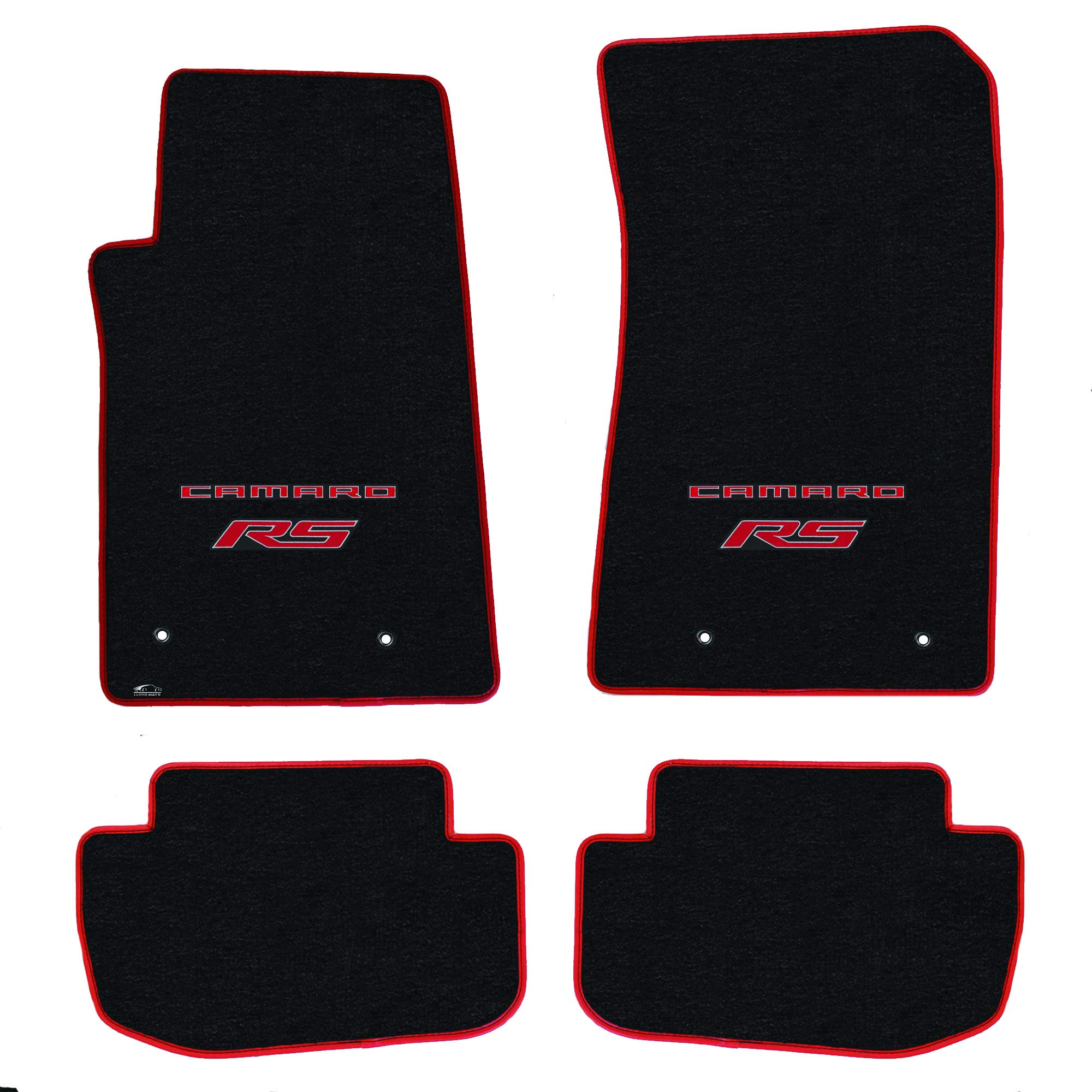 Premium Custom-Fit Carpet Floor Mats for 2010-2015 Chevy Camaro | Luxury Double Logo Design (4-Piece Set, Charcoal) | Perfect for Daily Driving & Car Shows