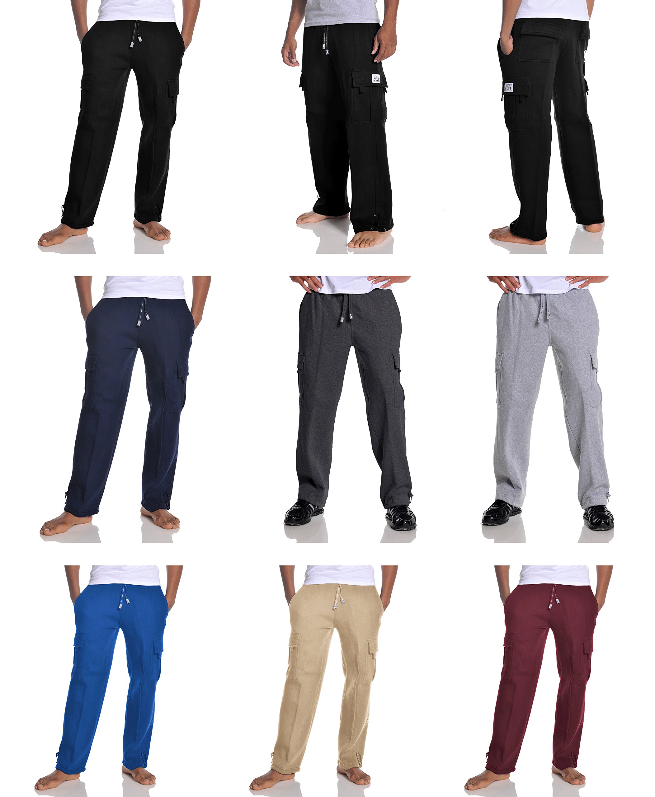 Pro Club Men's Heavyweight Fleece Cargo Pants - Winter Warm Workout Joggers for Outdoor Activities & Casual Wear