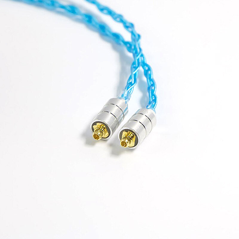 BGVP 5N Blue 8 Core HiFi Earphone Upgrade Cable - Premium Audio Replacement Wire for IEMs, Headphones | Perfect for Audiophiles, Musicians & Studio Use