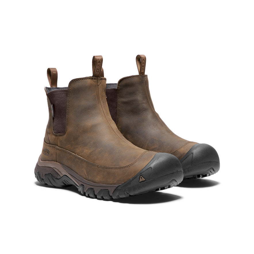 Men's Anchorage III Waterproof Hiking Boots Wide Width - Dark Earth/Mulch Color | Outdoor Trekking, Camping & Winter Snow Activities
