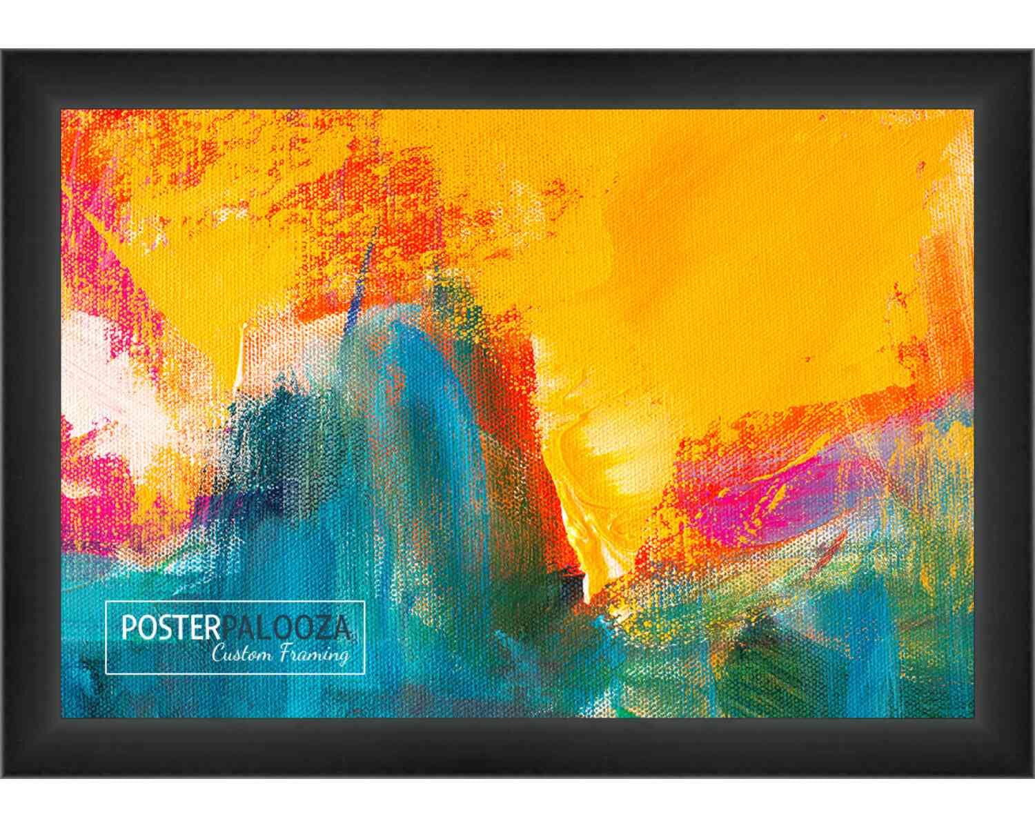 24x19 Contemporary Satin Wood Picture Frame with UV Acrylic & Foam Board Backing - Wall Art Display for Home, Office & Gallery Decor