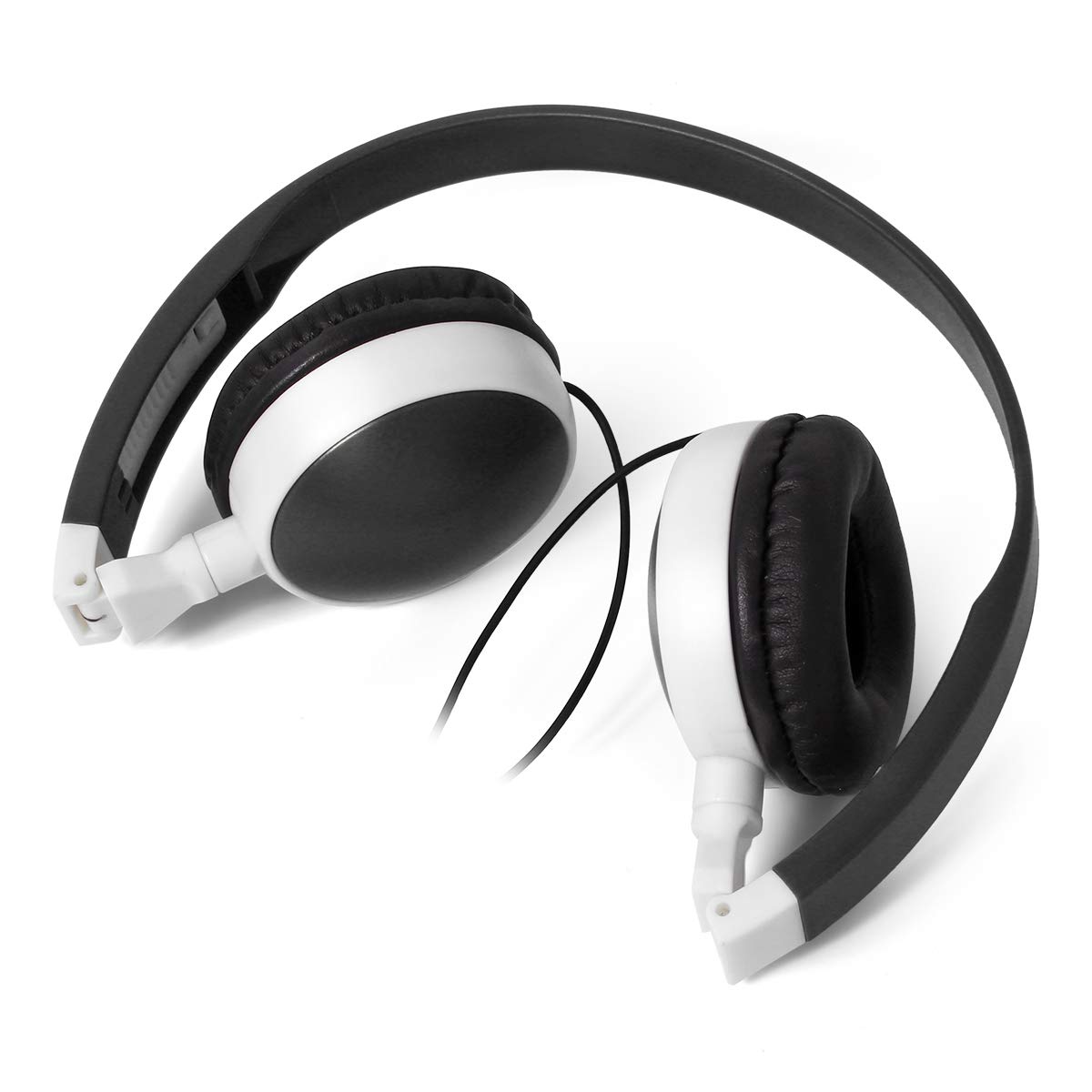 Bulk 25 Pack KW-X25 Kids Headphones - Foldable Classroom Earbuds for School, Computer Lab, Library | Durable Headphones for Students, Testing Centers, Hospitals & Hotels | Perfect for Online Learning, Remote Work & Travel