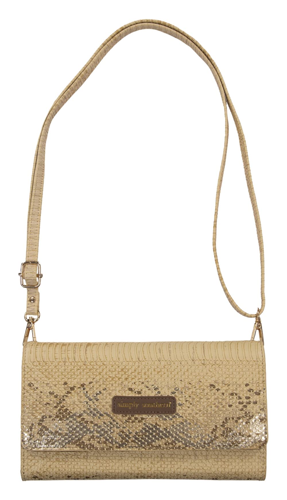 Stylish Leather Snake Print Phone Clutch by Simply Southern - Perfect for Parties, Travel & Everyday Use