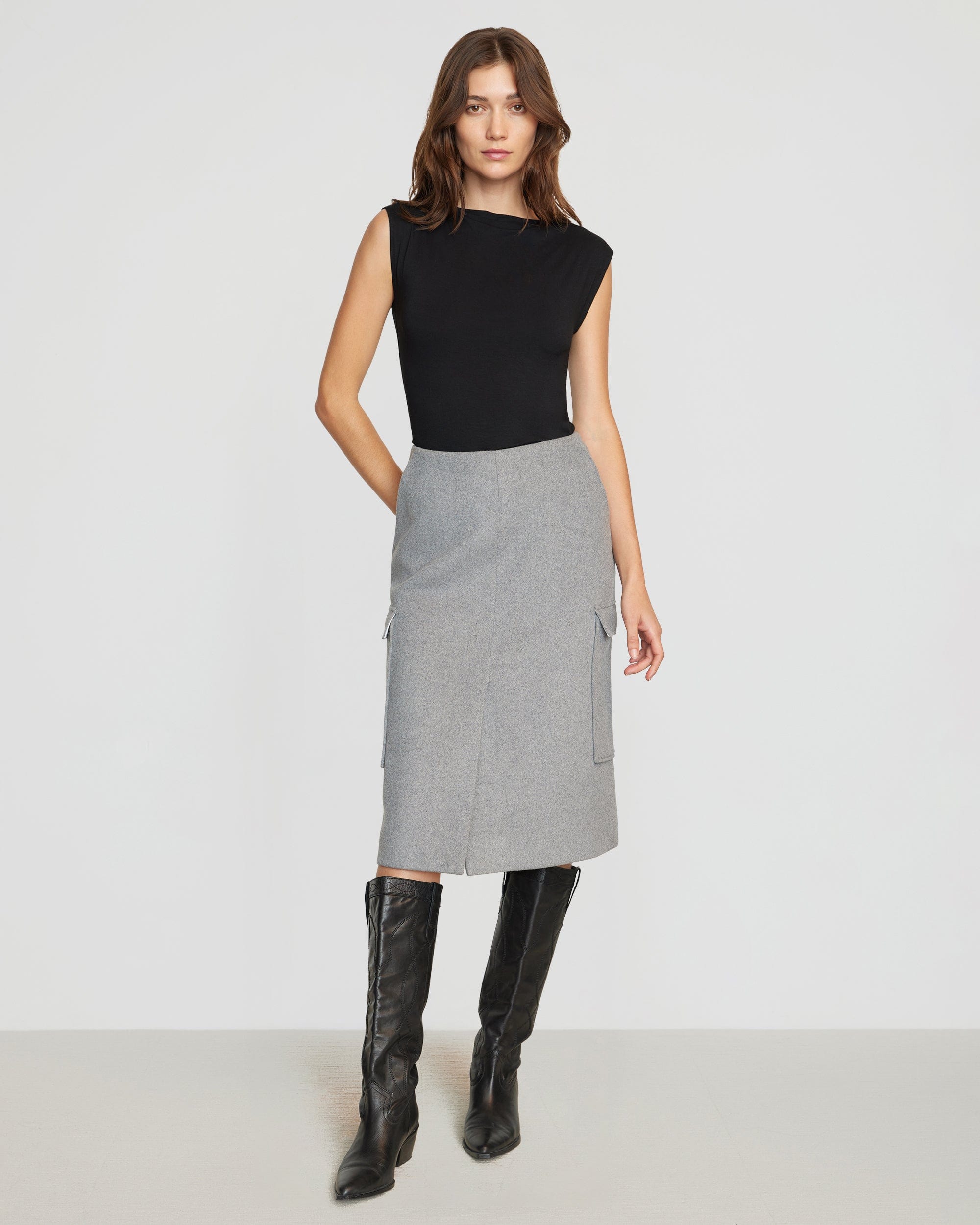 Eileen Women's Wool Blend Skirt - Soft & Comfortable Winter A-Line Skirt for Office, Party & Casual Wear