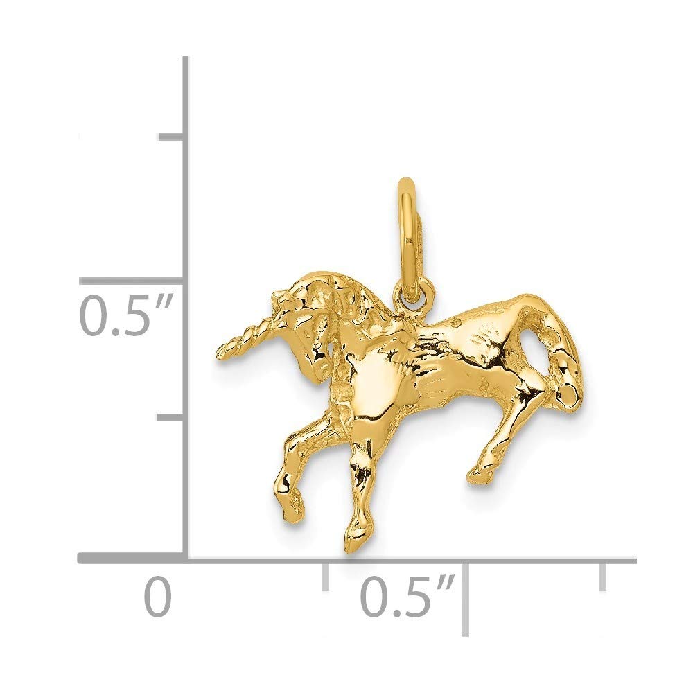 14K Yellow Gold Unicorn Charm Pendant Necklace - Dainty Rose Gold Jewelry for Women & Girls - Perfect Gift for Birthday, Valentine's Day & Special Occasions