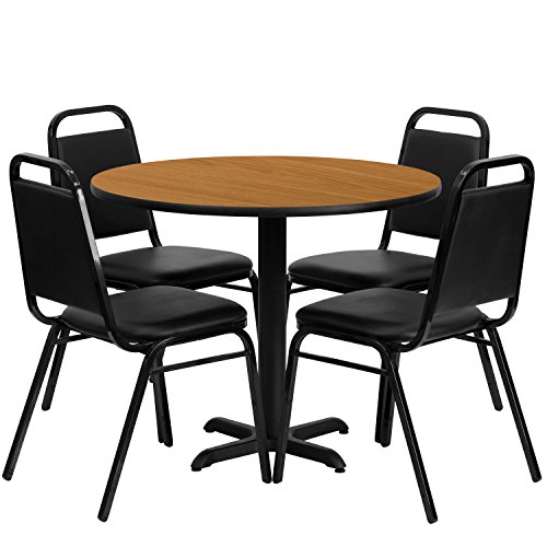 Natural Top/Black Vinyl Seat