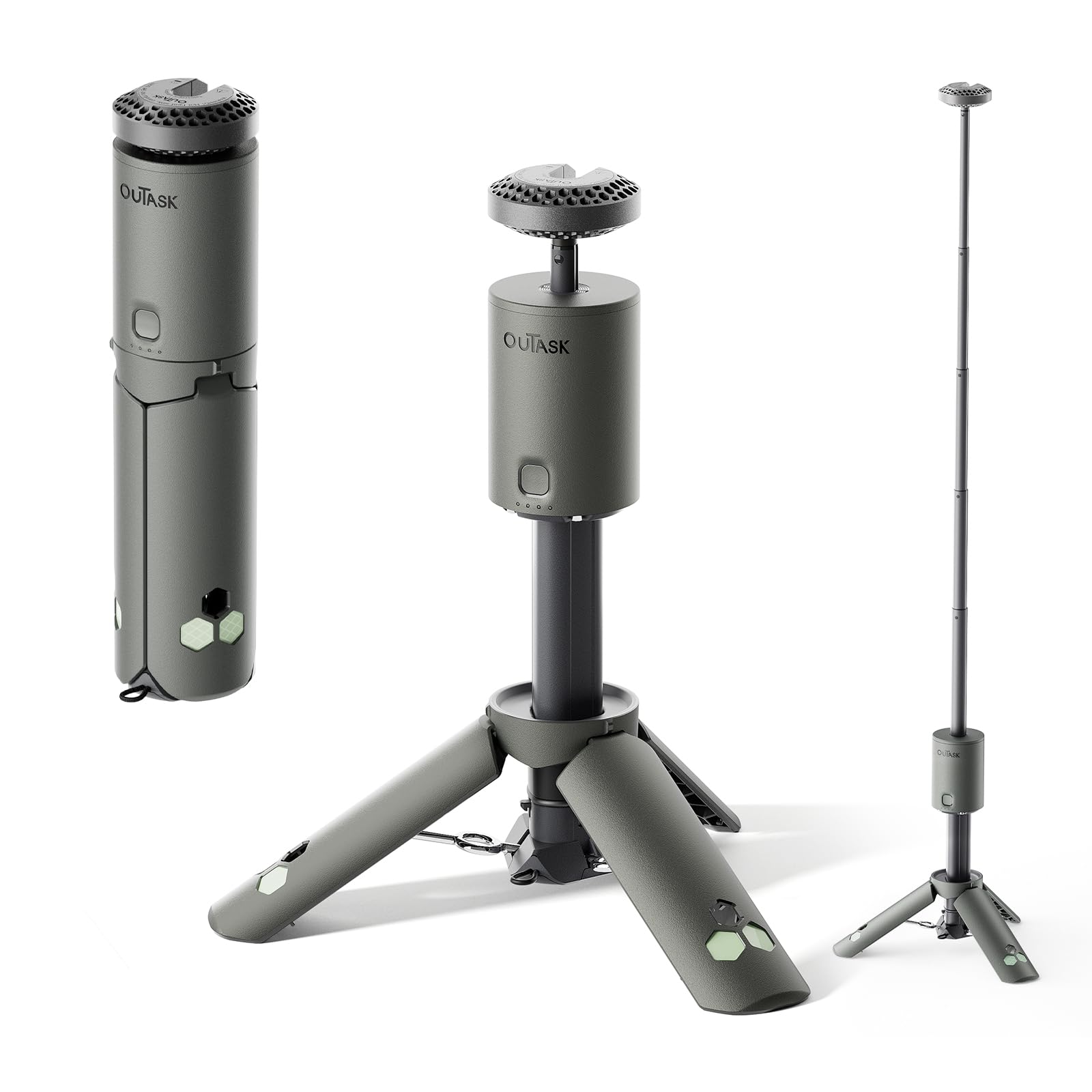 12000mAh Magnetic Telescopic Camping Lantern - IPX6/IPX7 Waterproof Collapsible Flashlight for Emergency, Hiking, Backpacking & Outdoor Adventures (Military Green) | Perfect for Power Outages, Tent Lighting & Nighttime Safety
