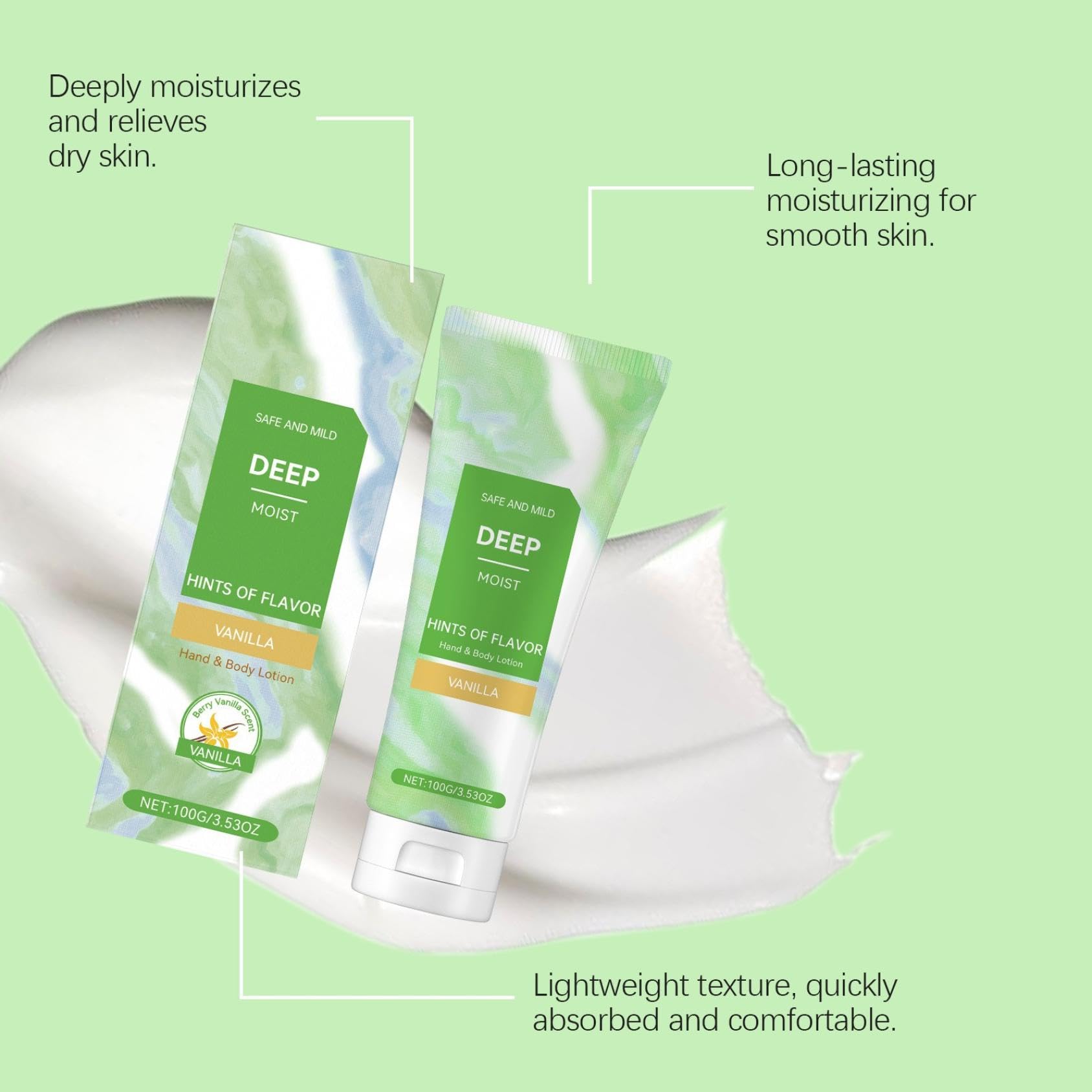 Best Moisturizing Body Lotion for Dry Skin - Hydrating & Nourishing Daily Care Cream for Smooth, Glossy Skin - Perfect for Winter & Post-Shower Use (1pc)