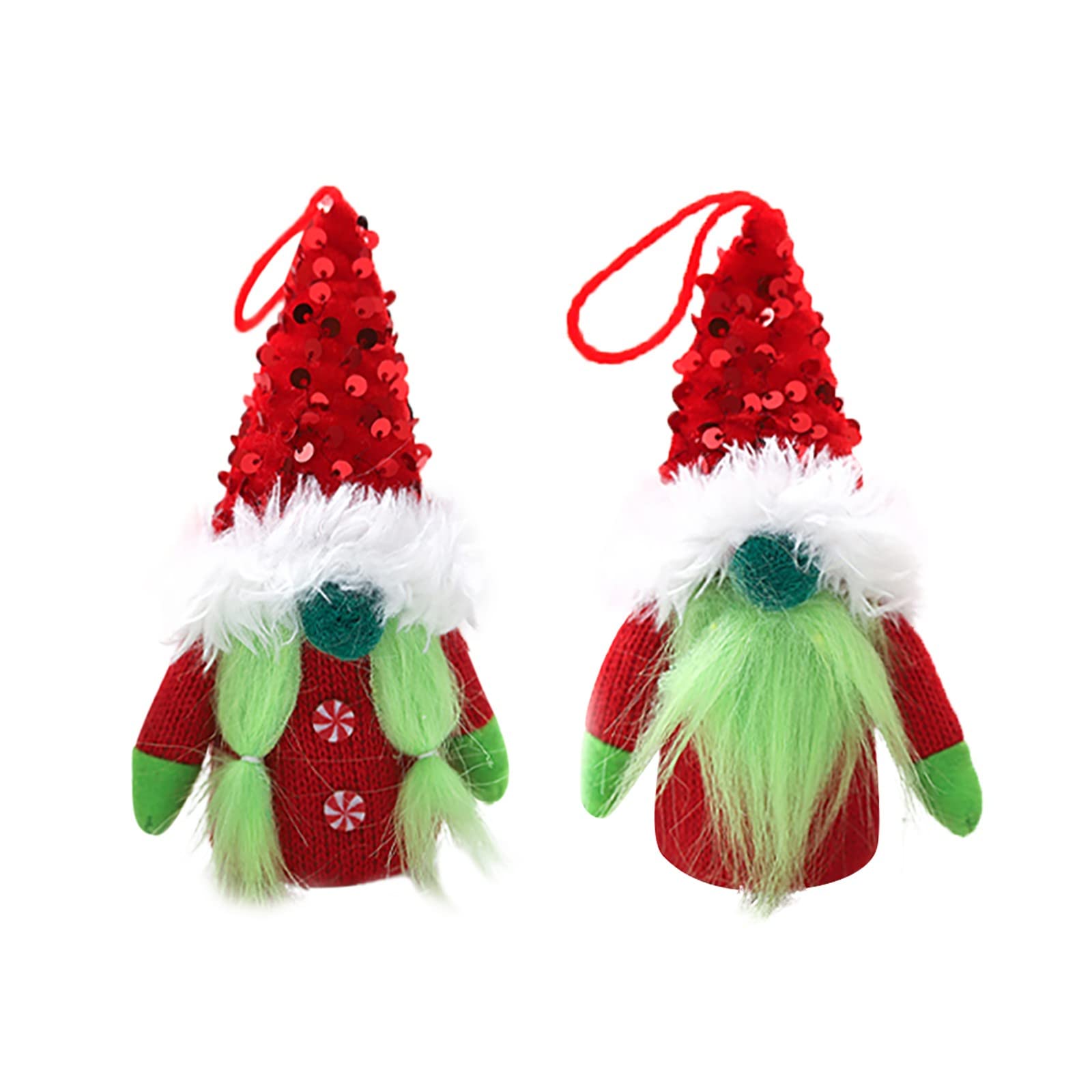 Creative Faceless Soccer Ball Ornaments - 2PC Knitted Christmas Tree Decor for Home & Gifts