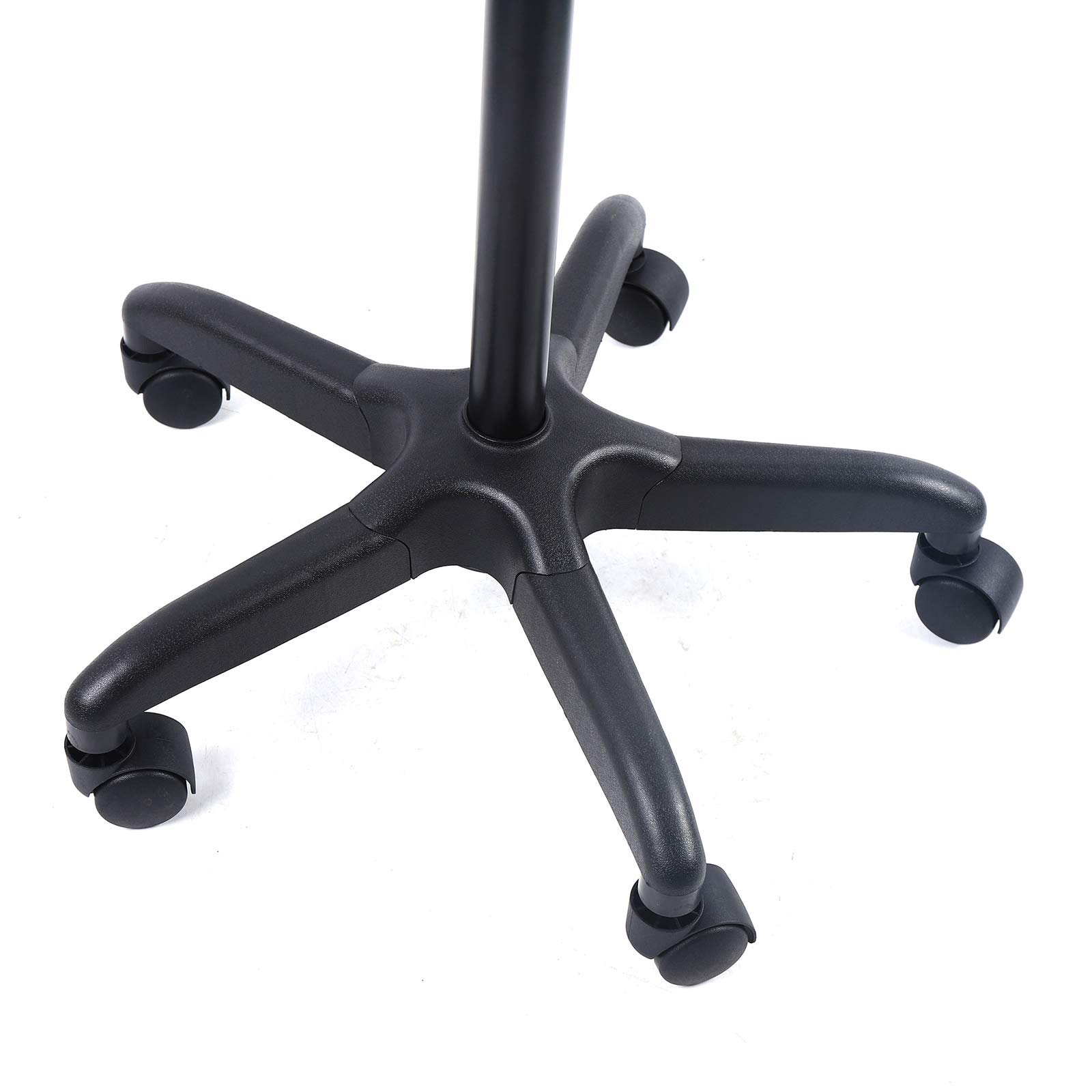 Adjustable Height Aluminum Salon Tray & Rolling Station - Black Salon Tray for Hair Styling, Dressing, and Car Use - Professional Hairdressing Tray with Wheels for Salon & Mobile Stylists