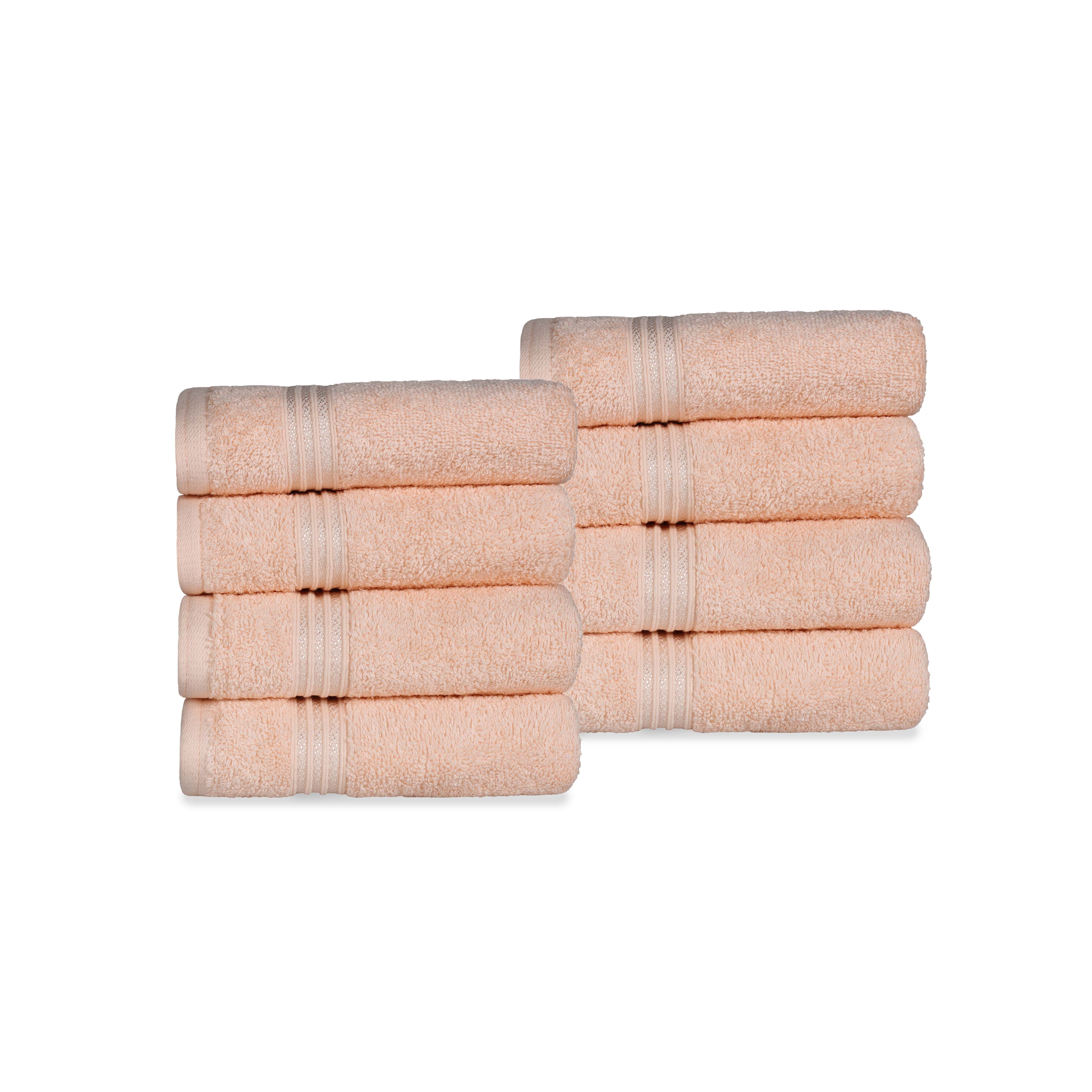 Premium Egyptian Cotton Hand Towels - Ultra Soft & Highly Absorbent Bath Towel Set of 8 for Bathroom, Spa & Guest Use